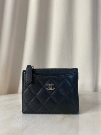 Chanel Black Classic Zipped CC Card Holder-Card Holder-Chanel-The Closet Egypt
