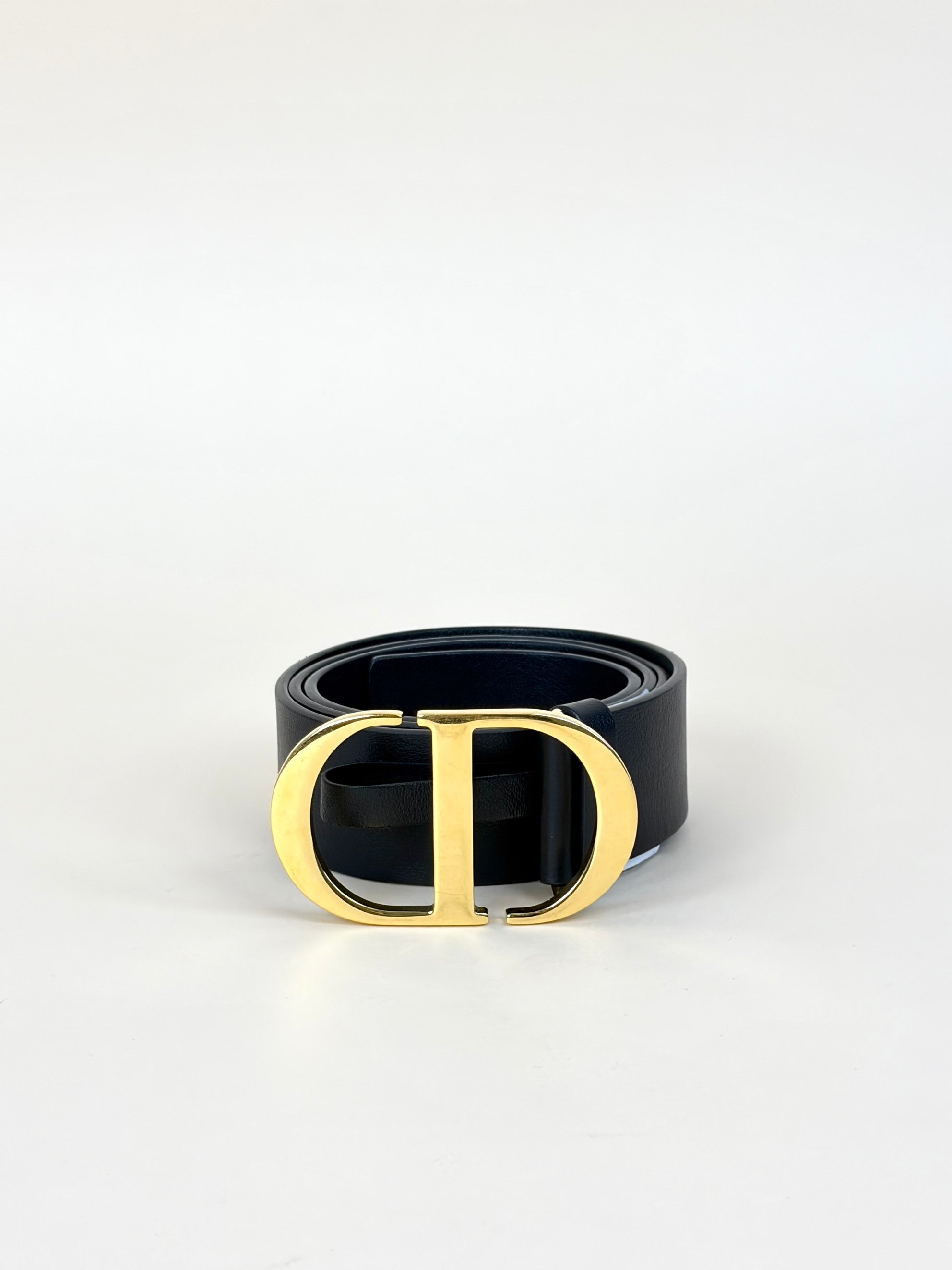 Christian Dior Black 30 Montaigne 35mm Belt