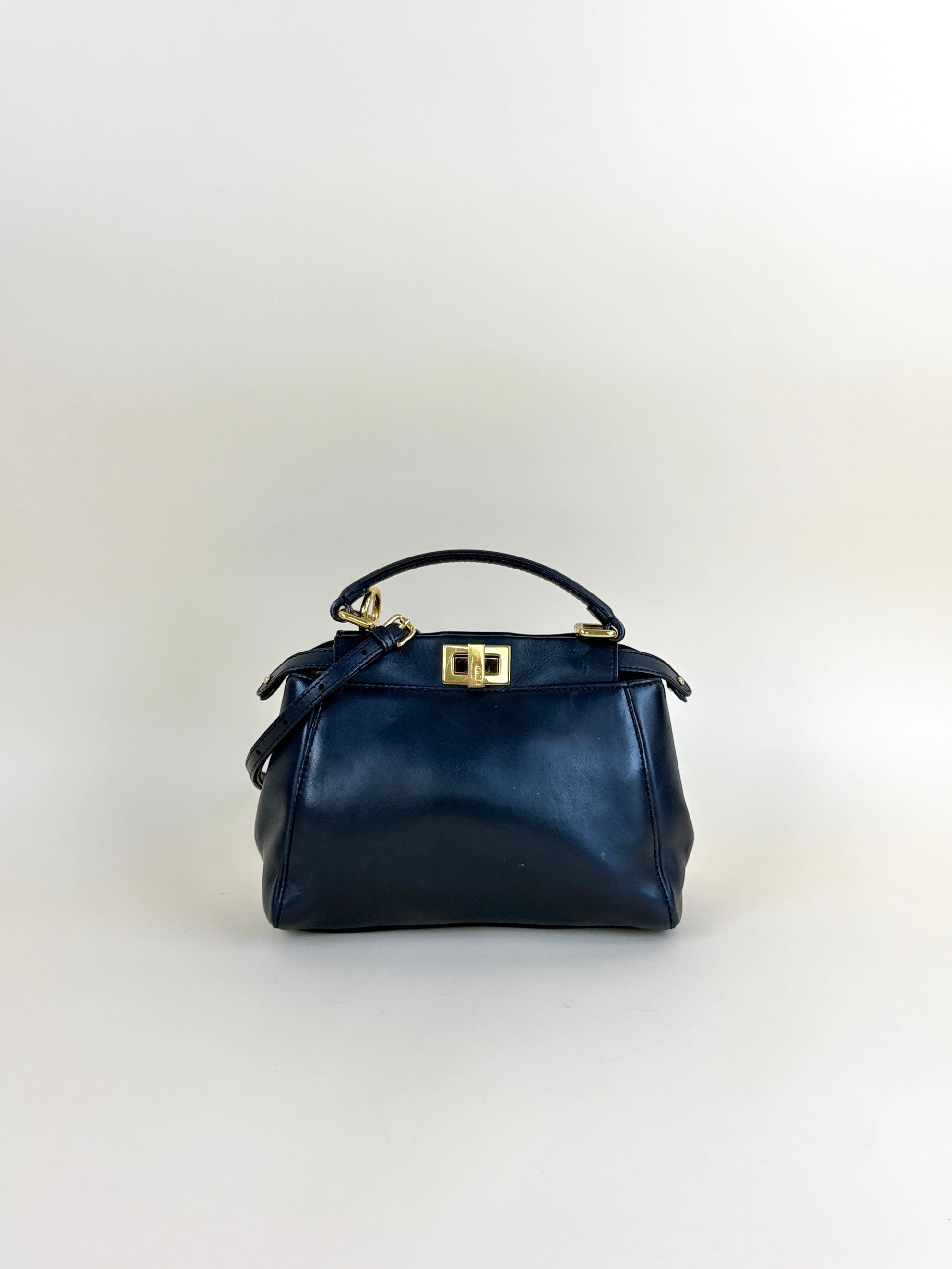 Fendi Black Mini Peekaboo Bag