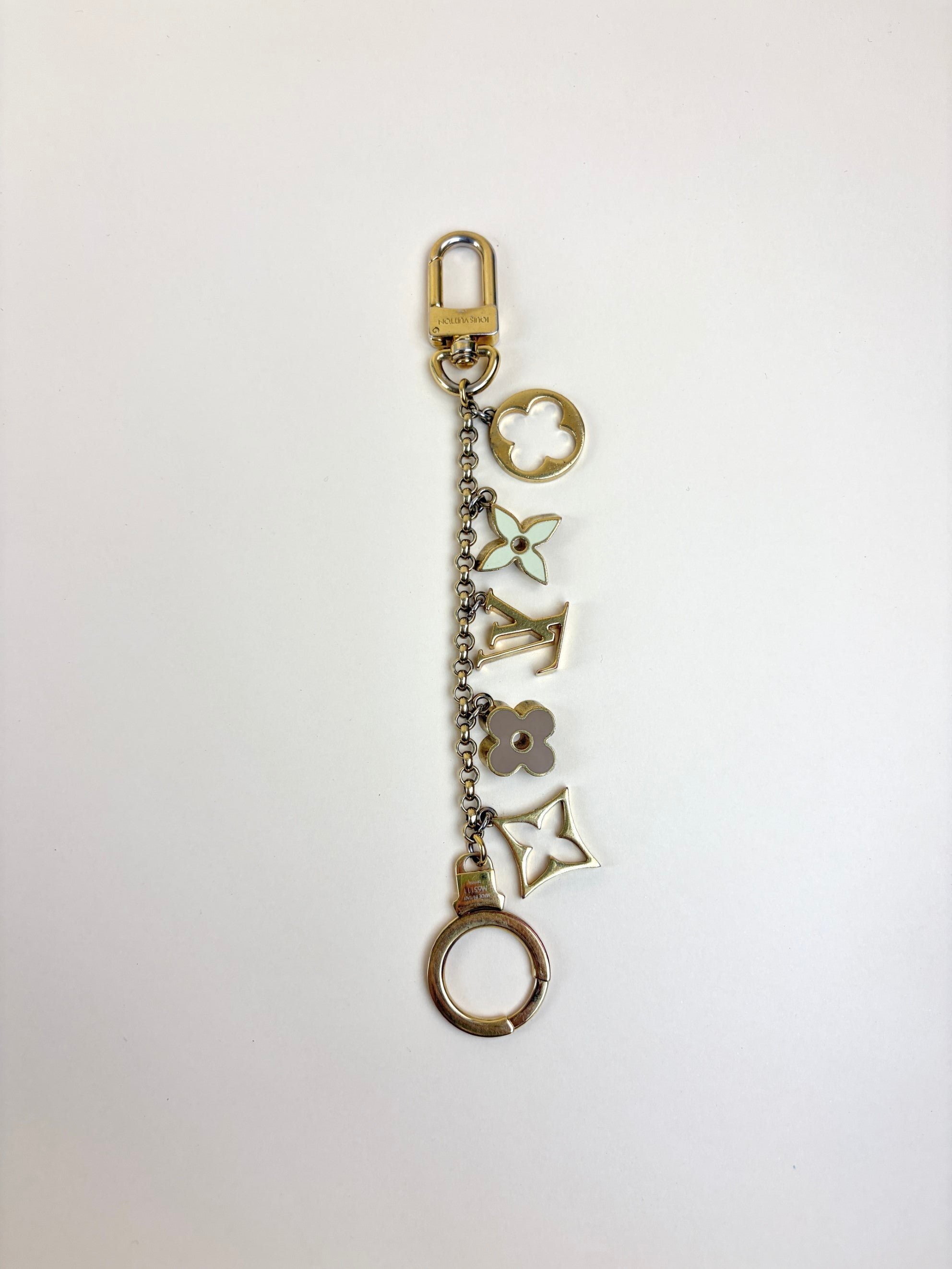 Louis Vuitton Gold Fleur De Monogram Chain Bag Charm