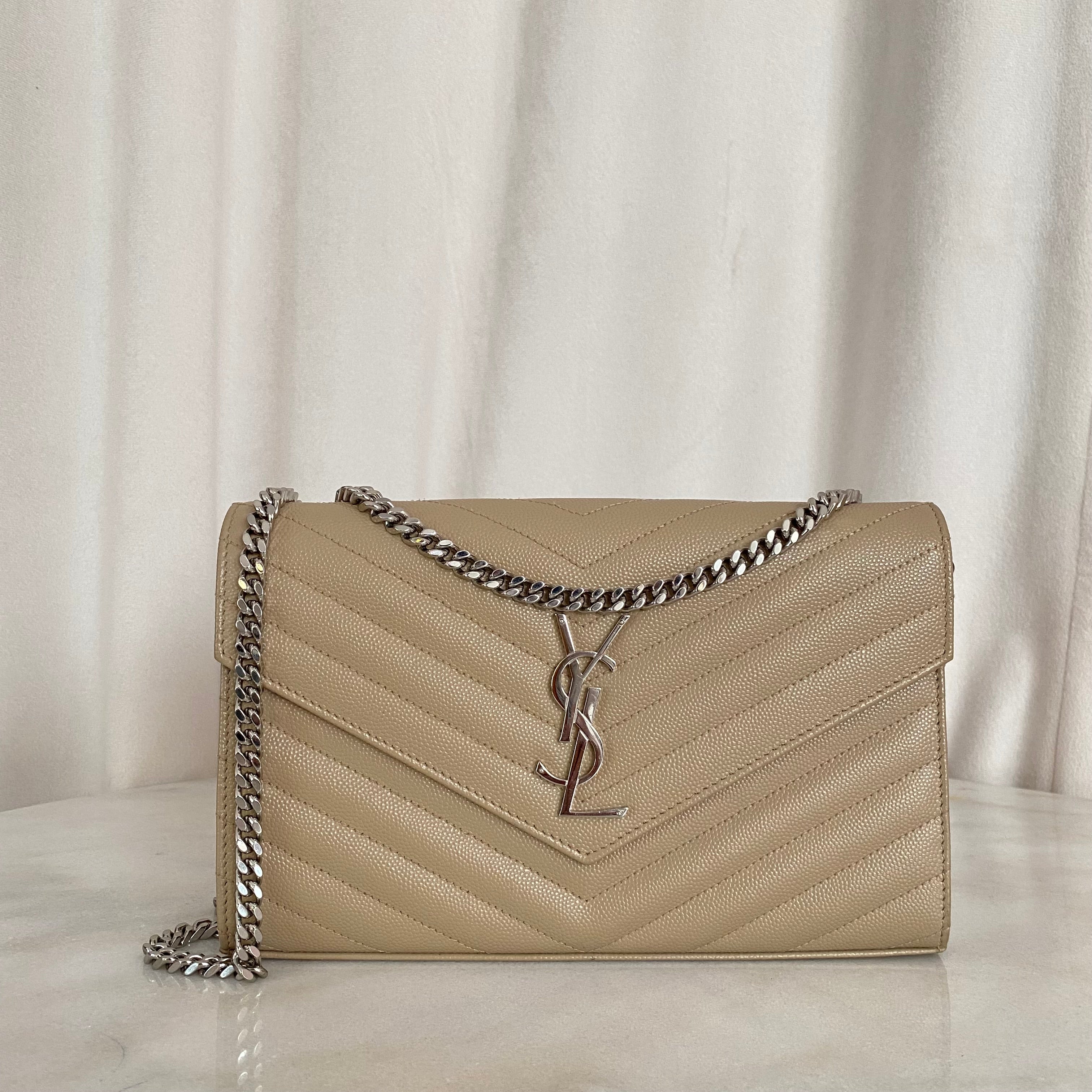 YSL Beige Cassandre WOC-Wallet Chain-YSL-The Closet Egypt