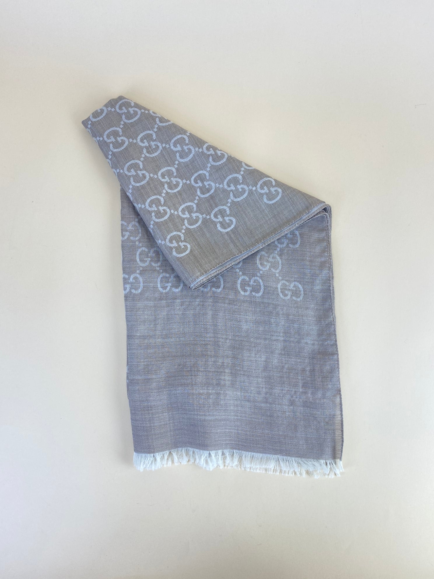 Gucci Sand GG Monogram Silk Scarf