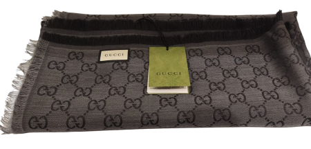 Gucci Dark Grey GG Scarf-Scarf-Gucci-The Closet Egypt