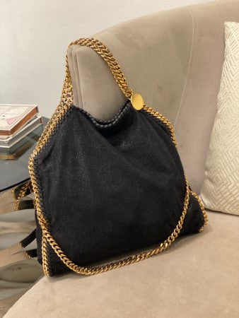 Stella Mccartney Black Falabella Foldover Tote Bag-handbag-Stella Mccartney-The Closet Egypt