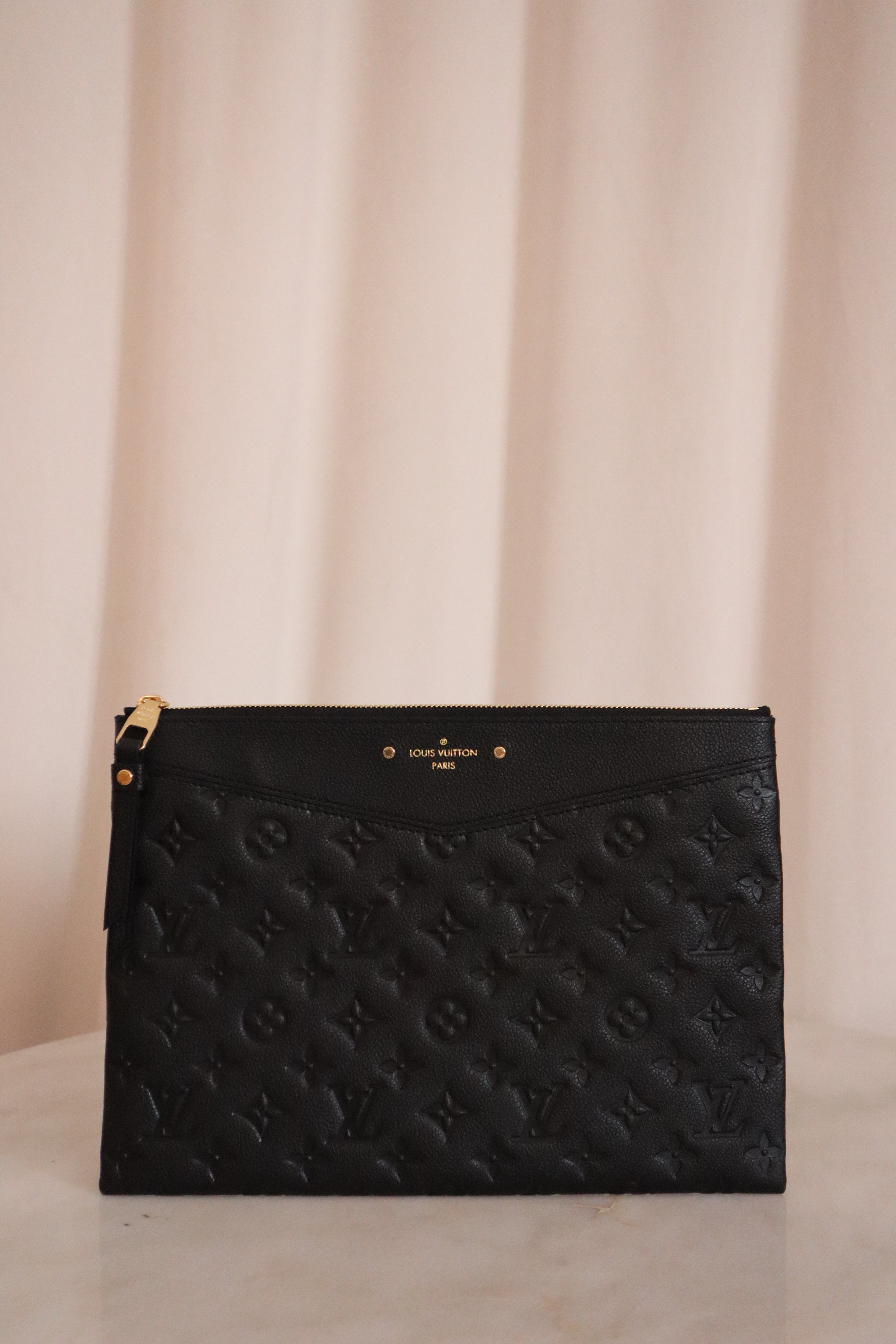 Louis Vuitton Black Monogram Empreinte Daily Pouch-Pouch-Louis Vuitton-The Closet Egypt