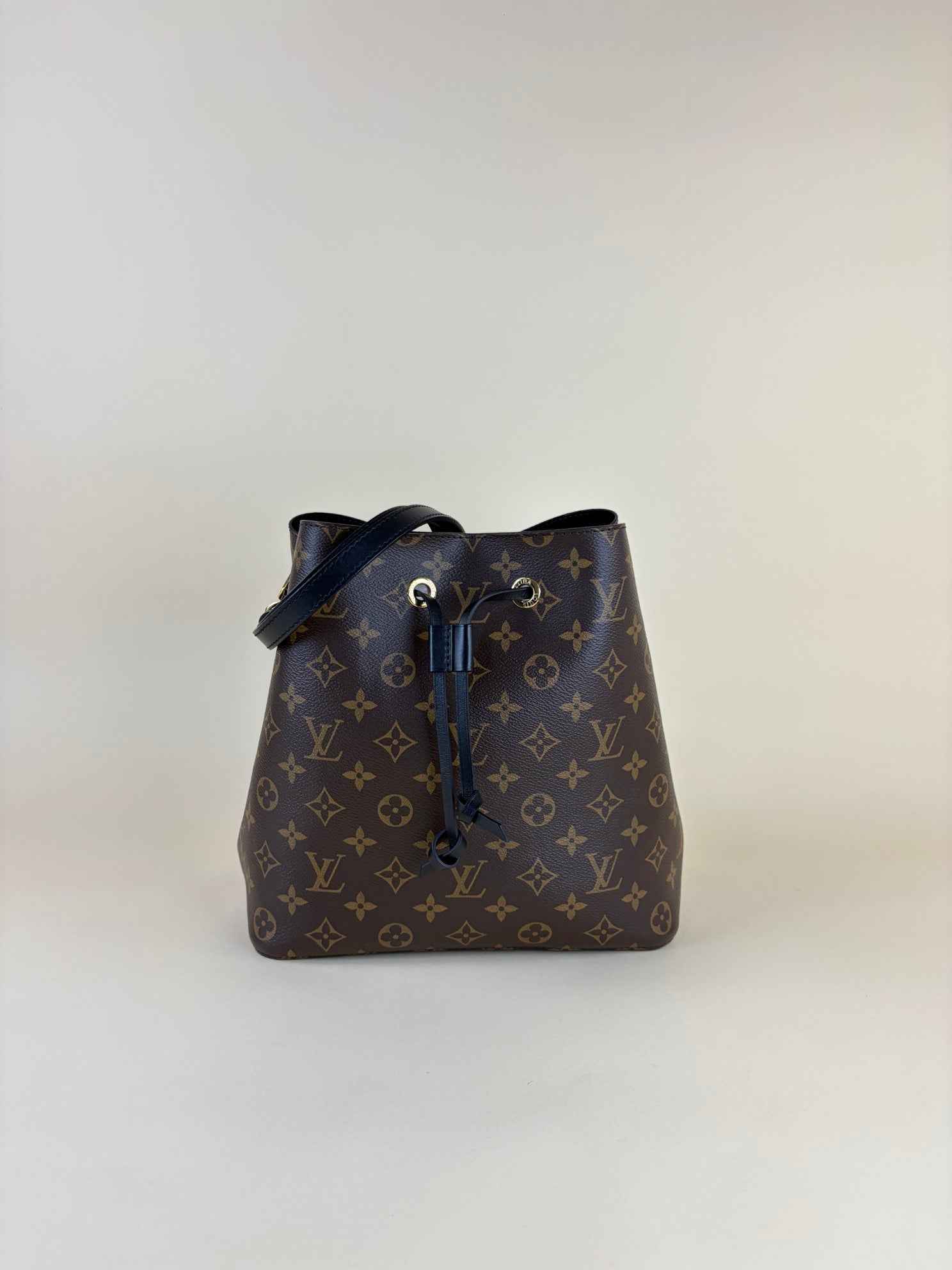 Louis Vuitton mm Monogram and Black Neonoe Bag