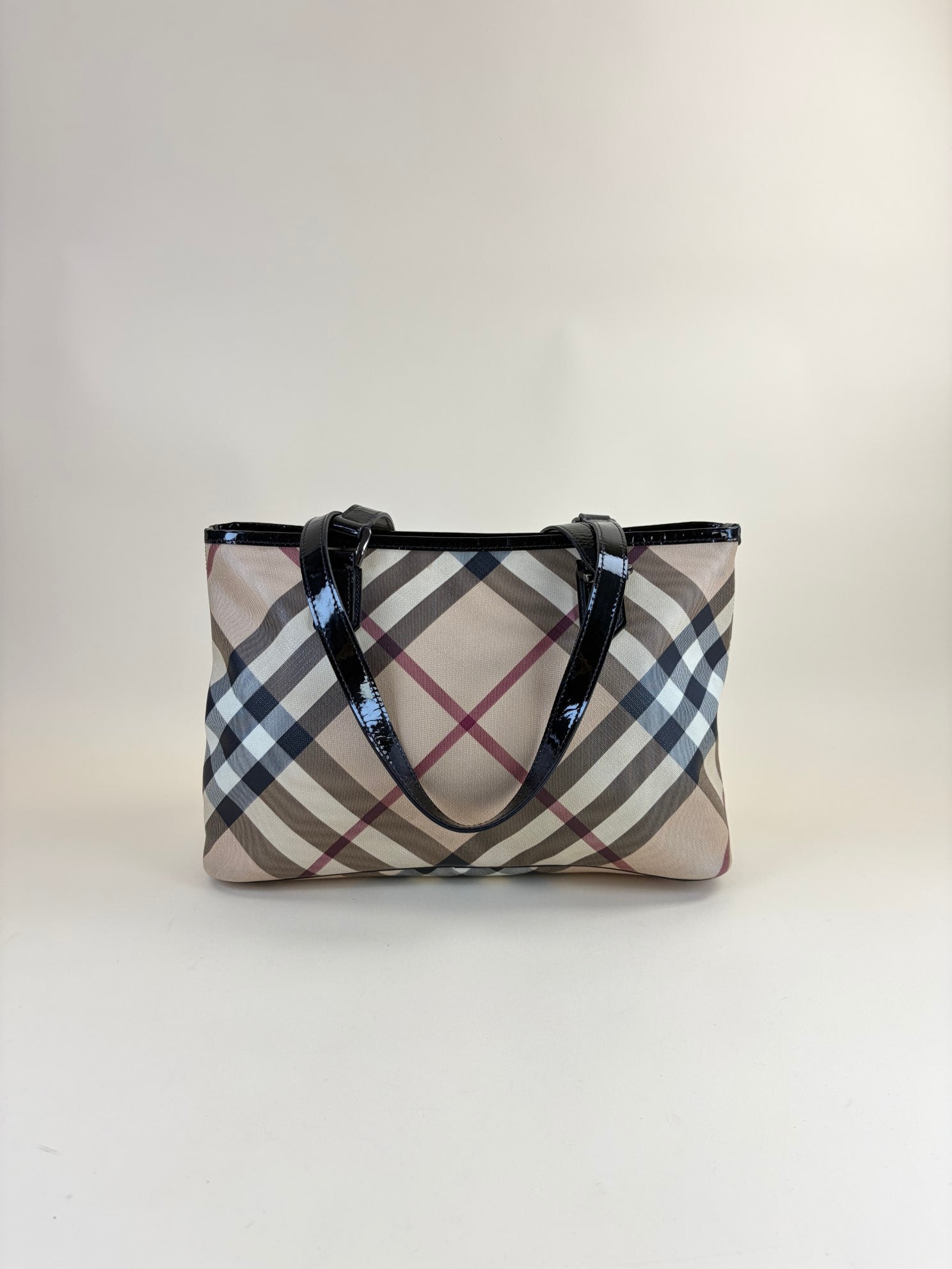 Burberry Bicolor Nova Check Tote Bag