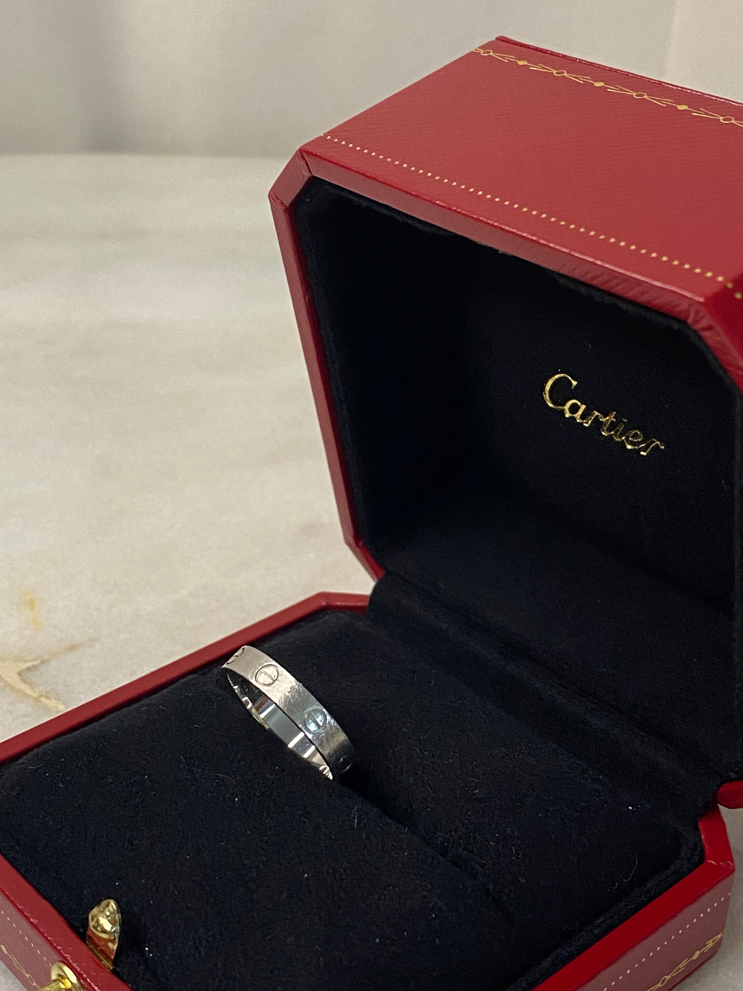 Cartier Platinum All Mini Love Ring 54-Rings-Cartier-The Closet Egypt