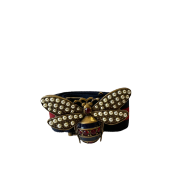Gucci Bicolor Bee Pearl Belt 34-Belt-Gucci-The Closet Egypt
