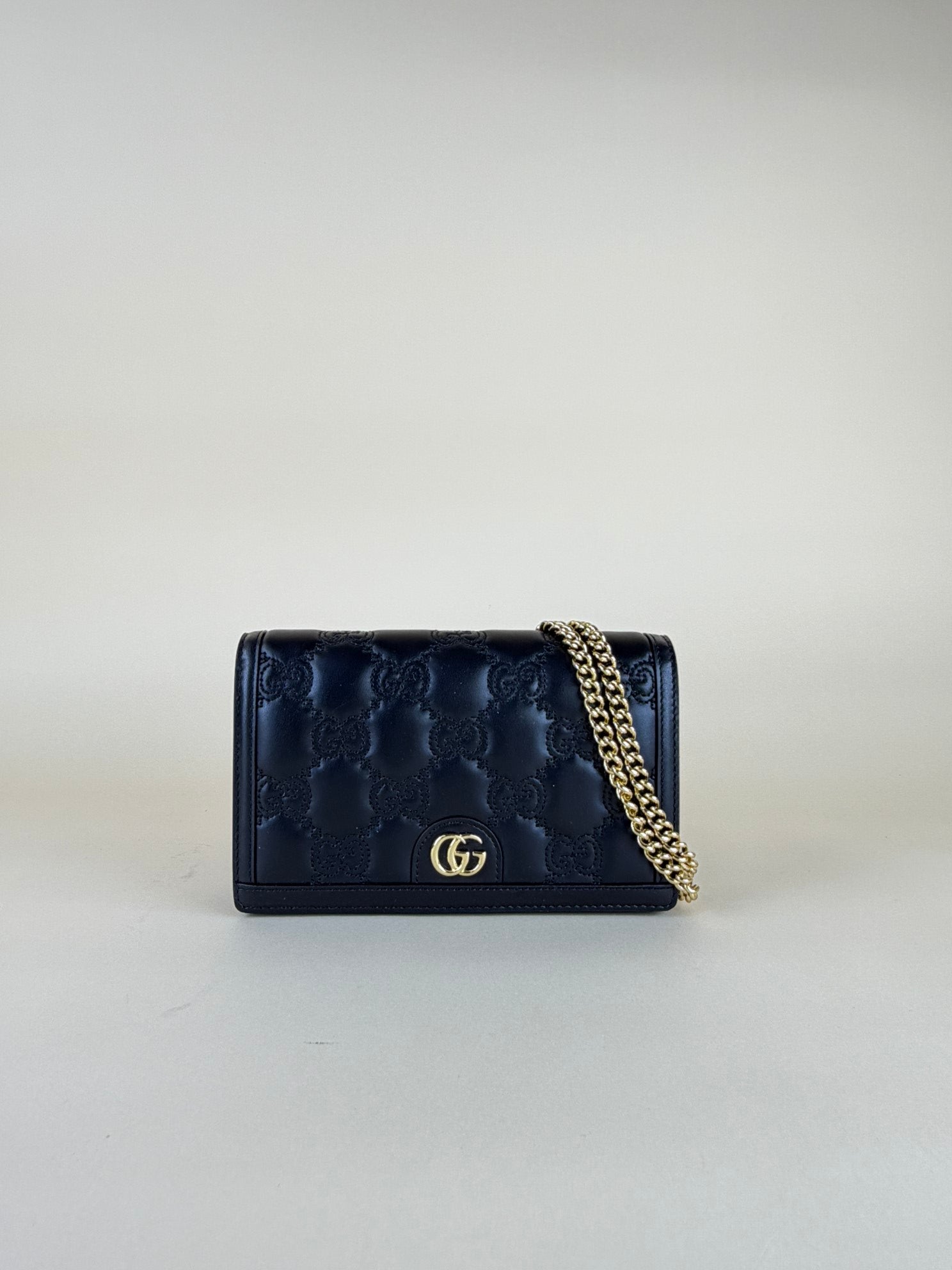 Gucci Black GG Matelasse Bag with Chains