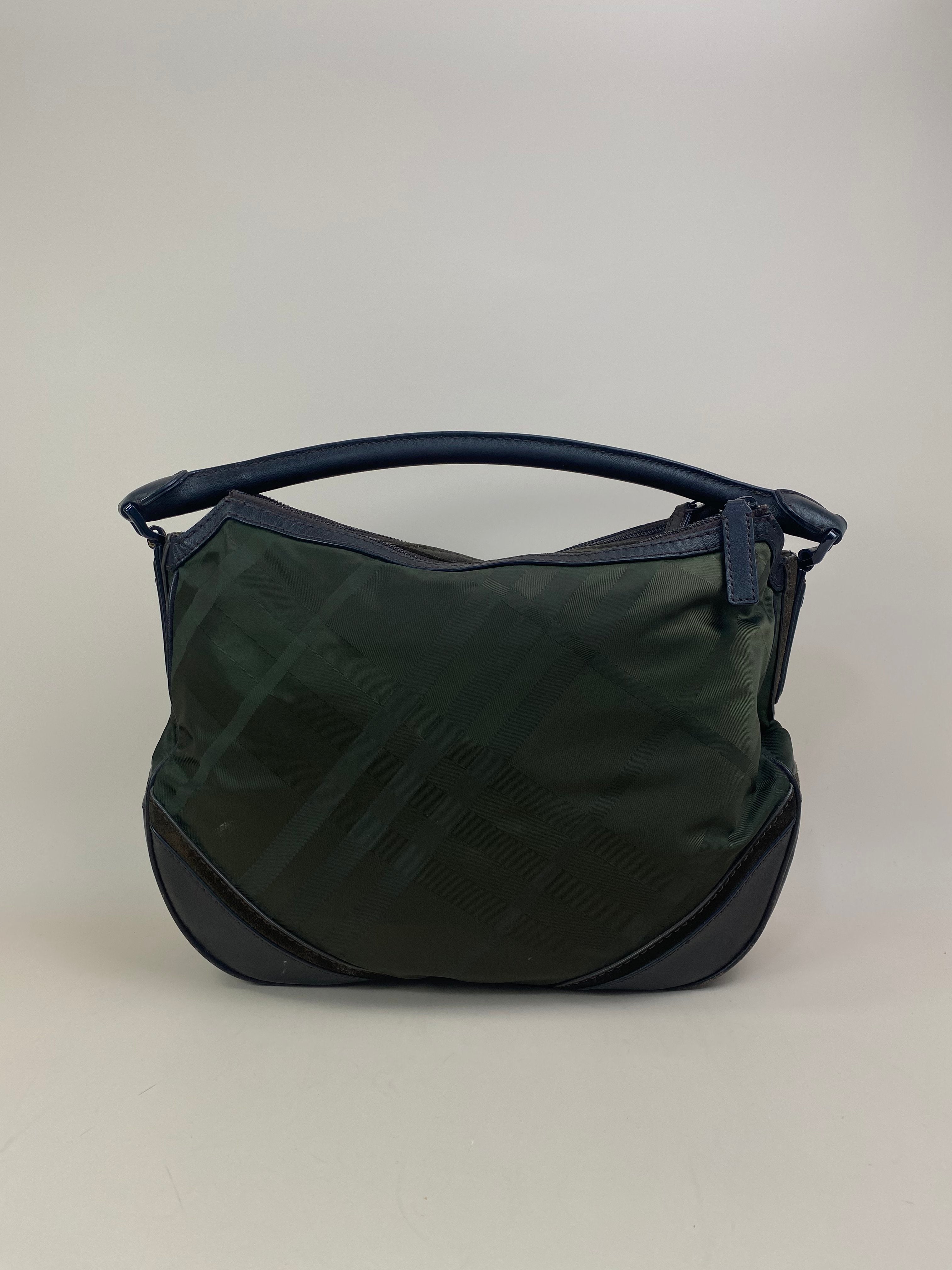 Burberry Bicolor Smoked Brooklyn Hobo Shoulder Bag