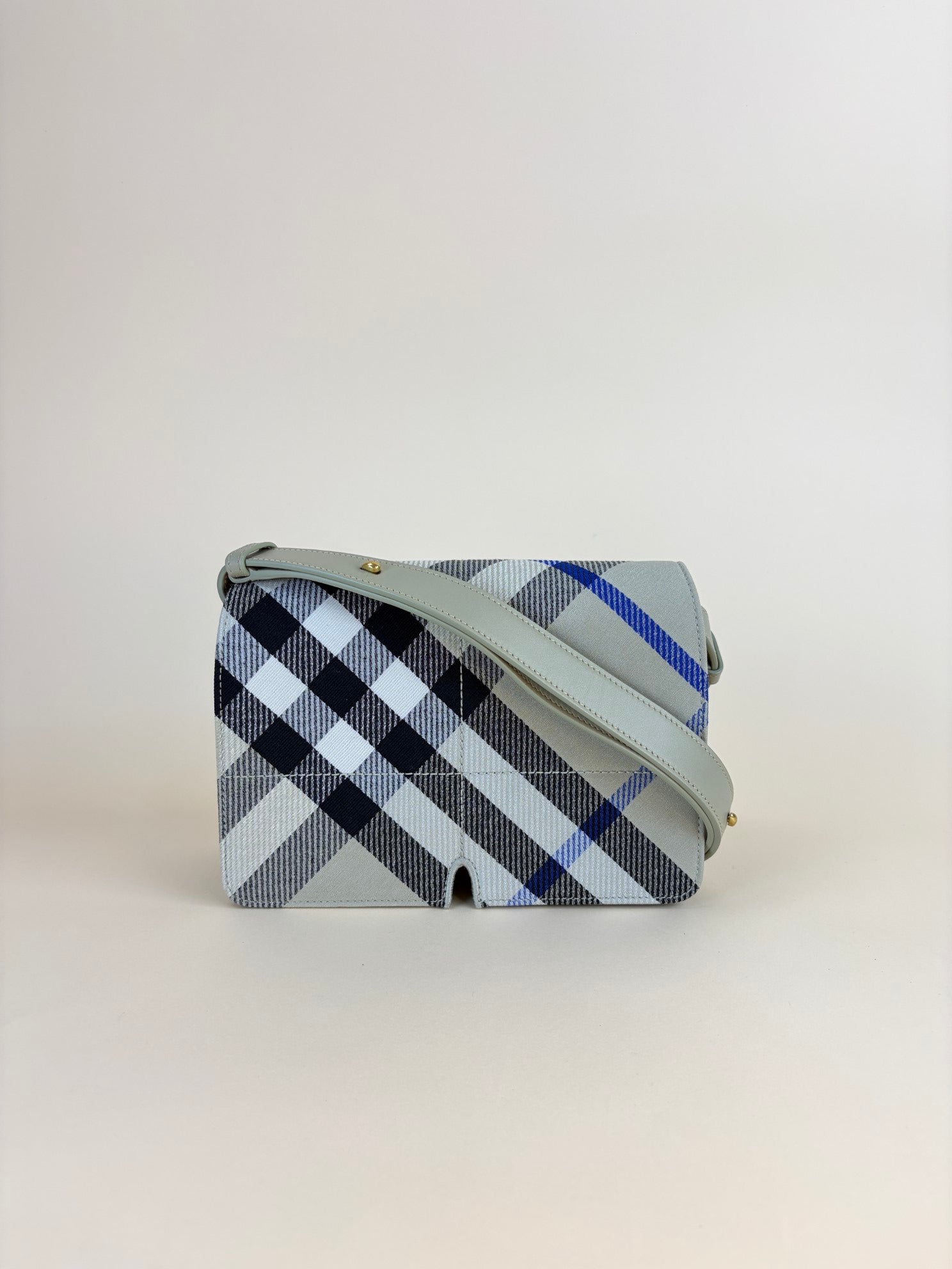 Burberry Grey Snip Check Shoulder Bag