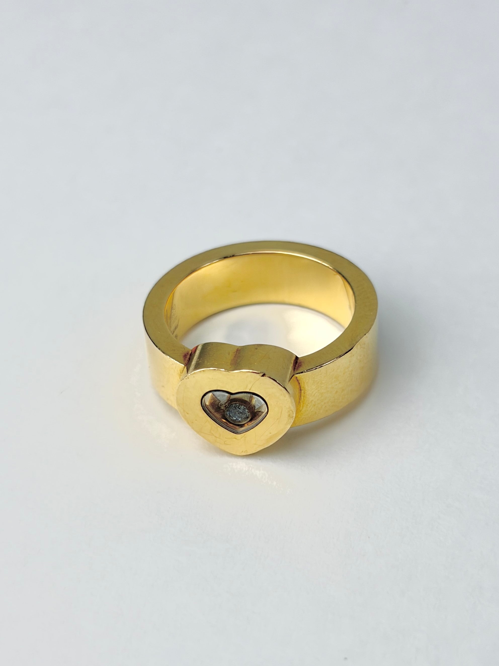 Chopard happy diamonds heart cocktail 18K yellow gold ring 52