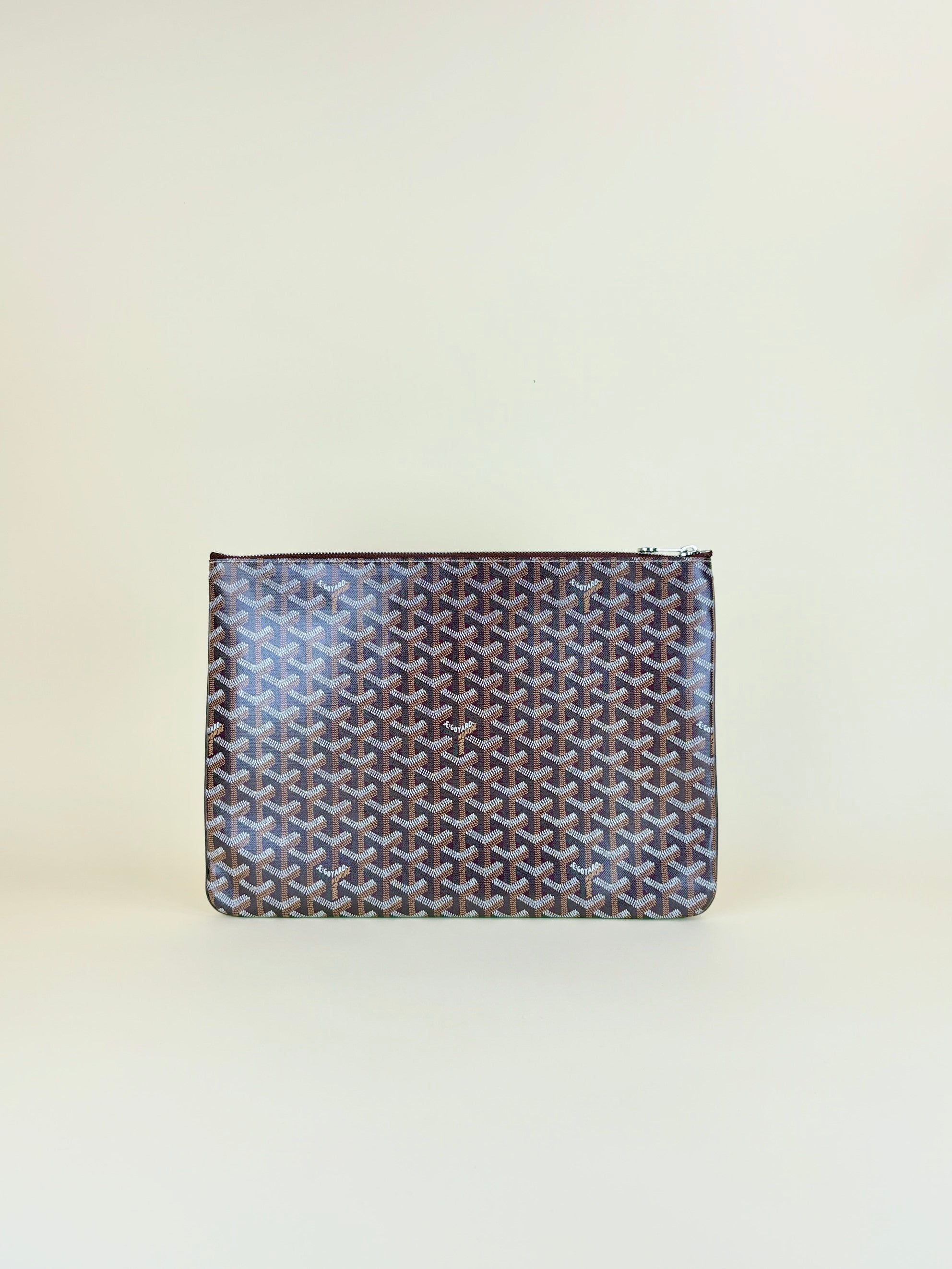 Goyard euro burgundy gabardine senat mgm pouch