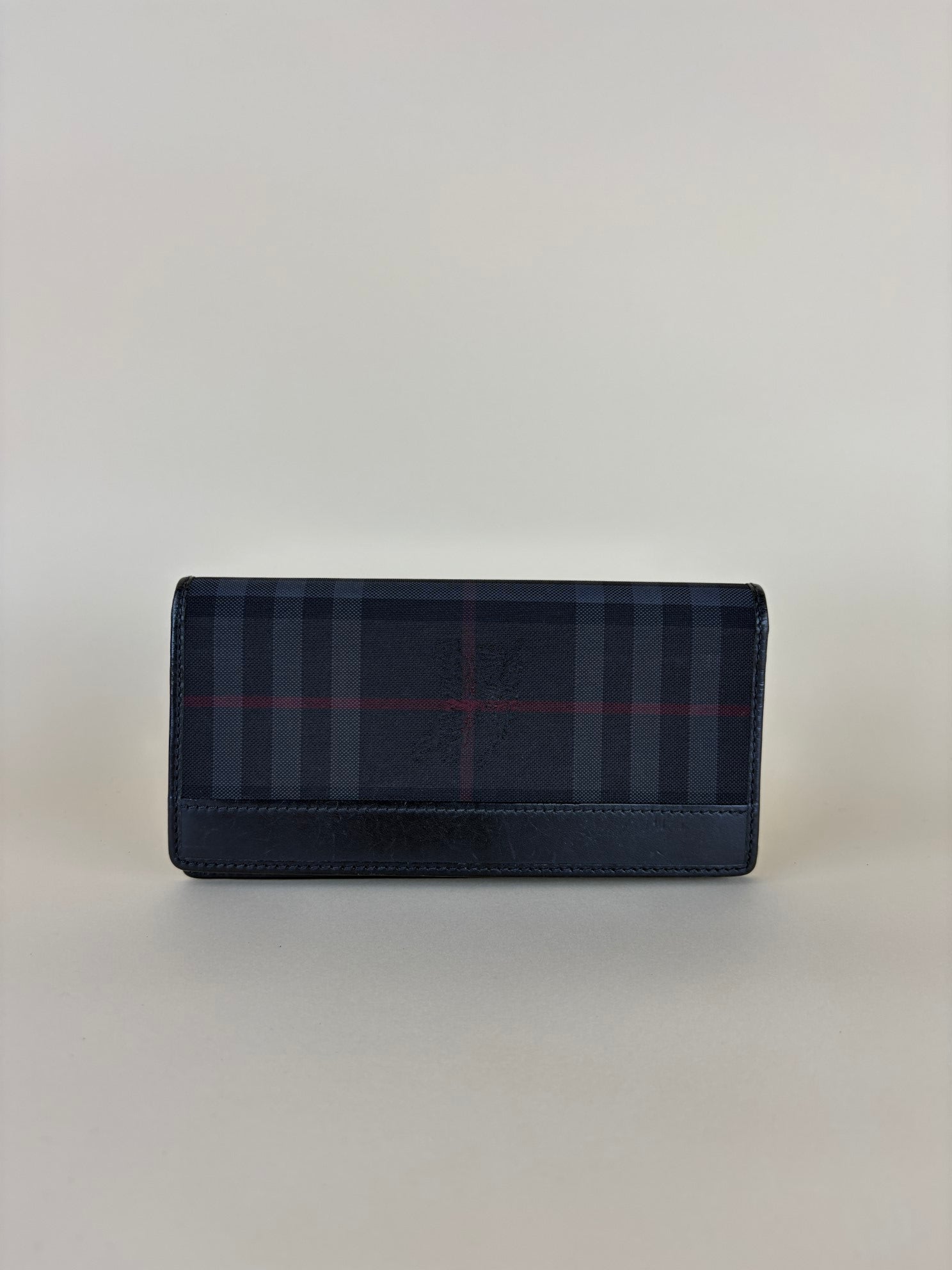 Burberry Haymarket continental wallet black check
