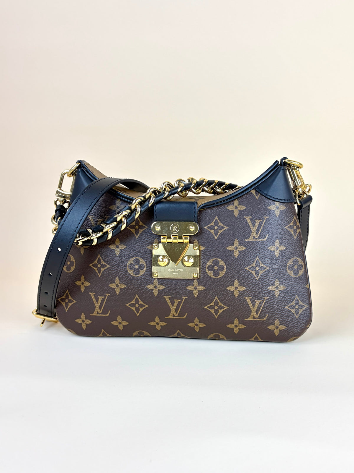 Louis Vuitton monogram reverse canvas black/ leather lv twinny