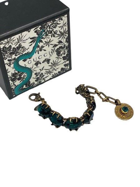 Gucci Green Crystal Coin Bracelet-Bracelet-Gucci-The Closet Egypt