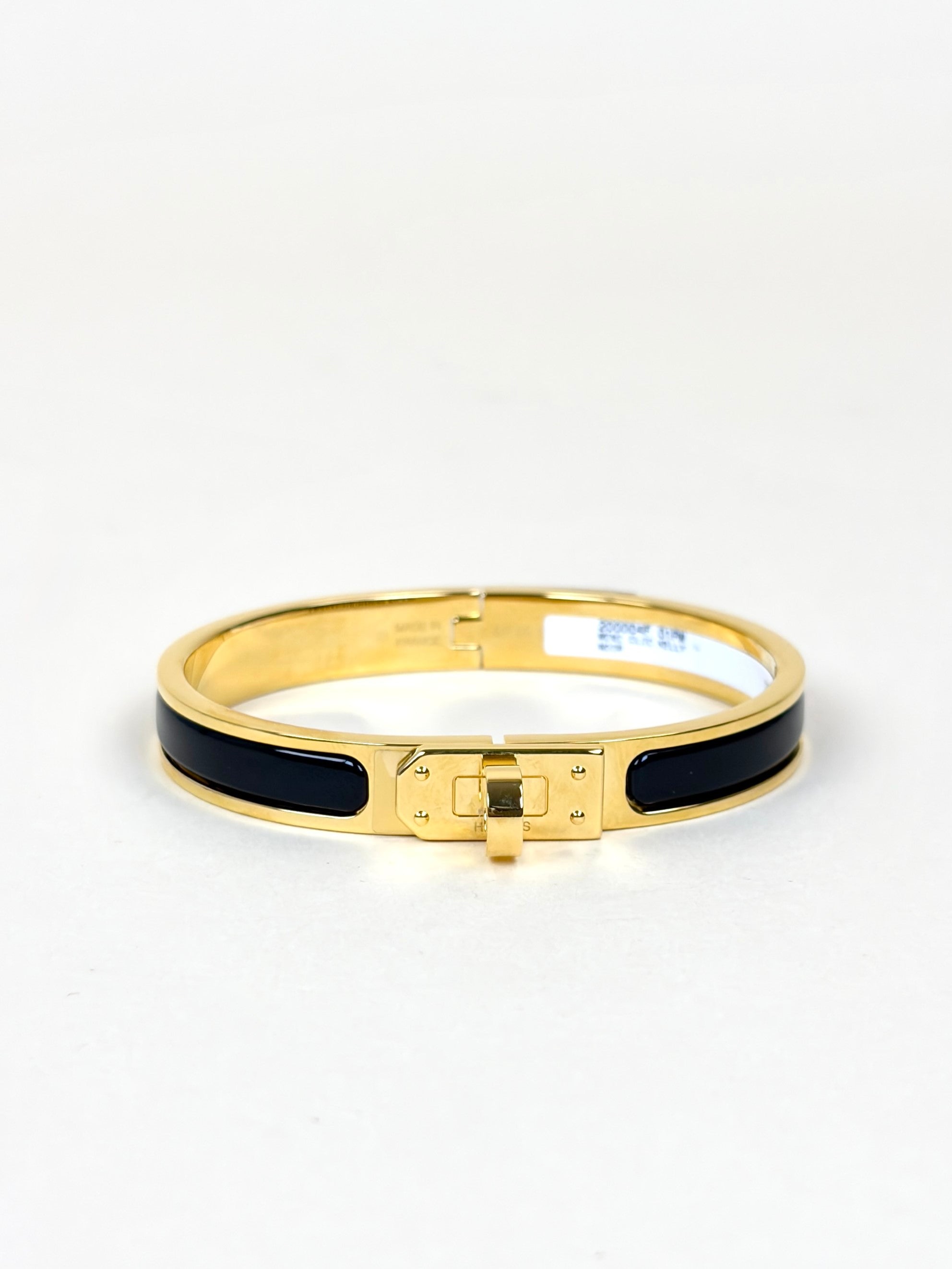Hermes Noir Mini Clic Kelly Bracelet PM