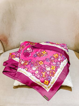 Louis Vuitton Bicolor Monogram Silk Scarf-Scarf-Louis Vuitton-The Closet Egypt