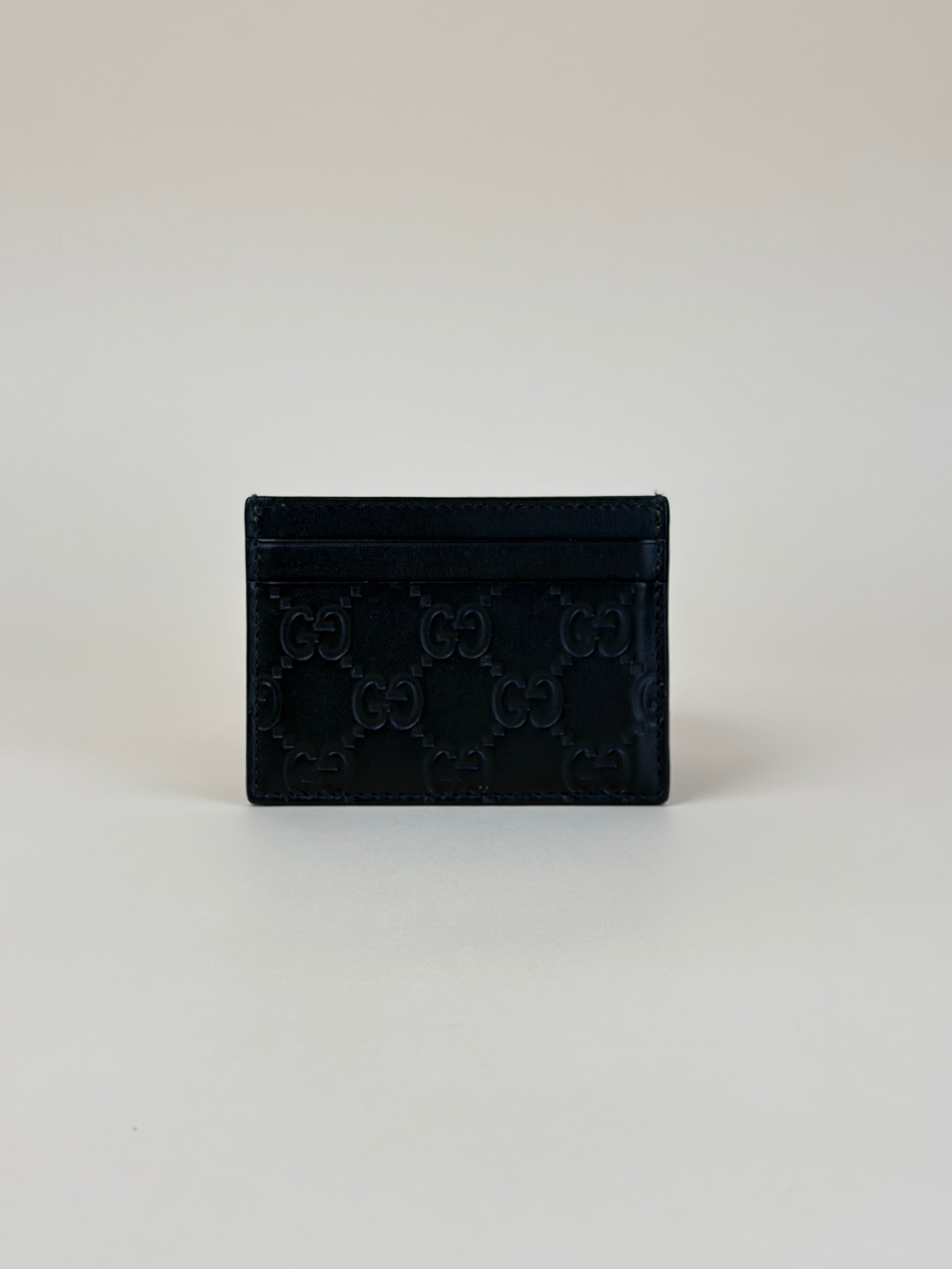 Gucci Black GG Signature Card Holder