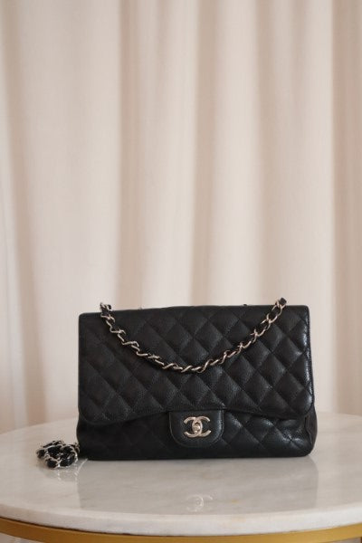 Chanel Black Classic jumbo Single Flap Bag-handbag-Chanel-The Closet Egypt