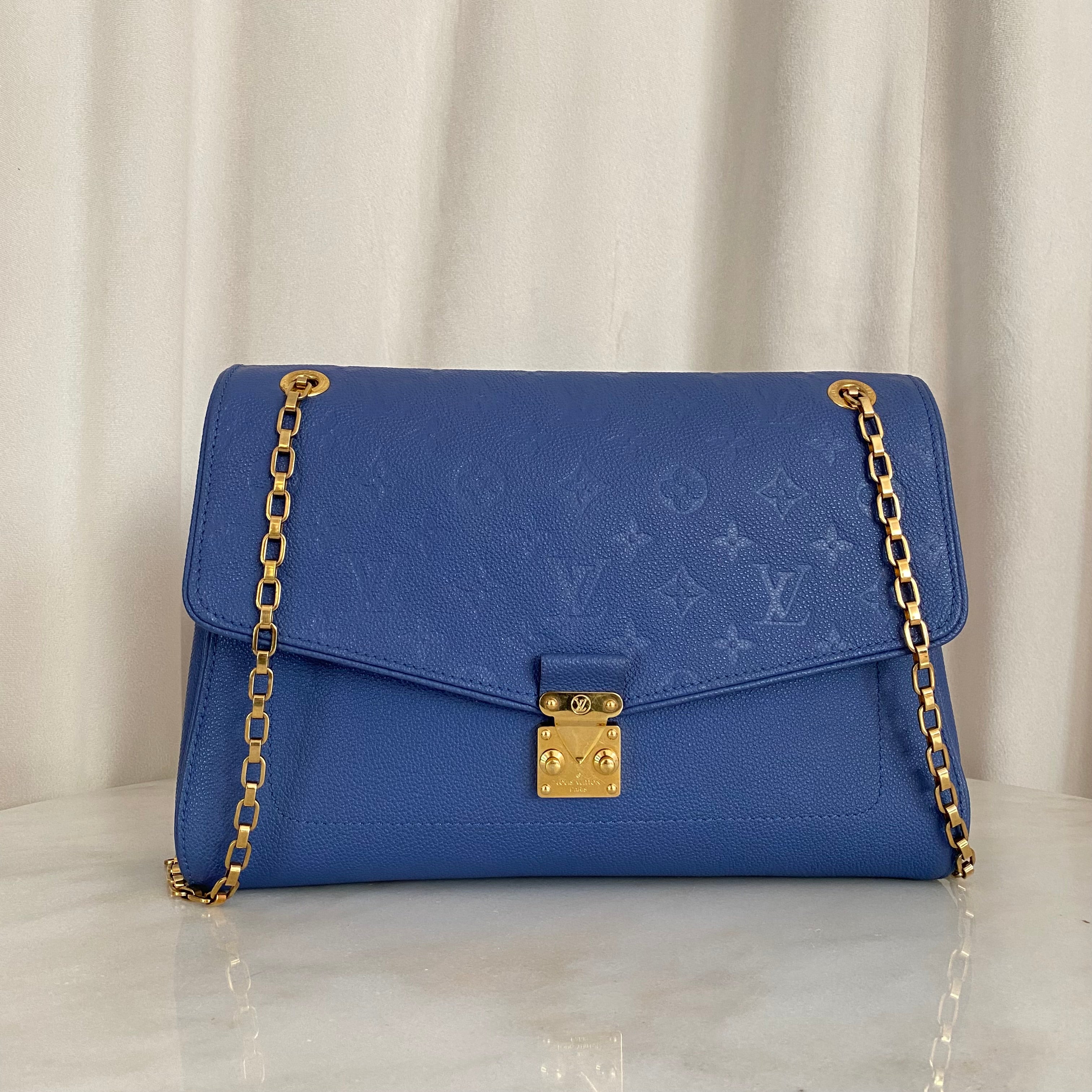 Louis Vuitton Blue Monogram Empreinte St Germain Large Bag-handbag-Louis Vuitton-The Closet Egypt
