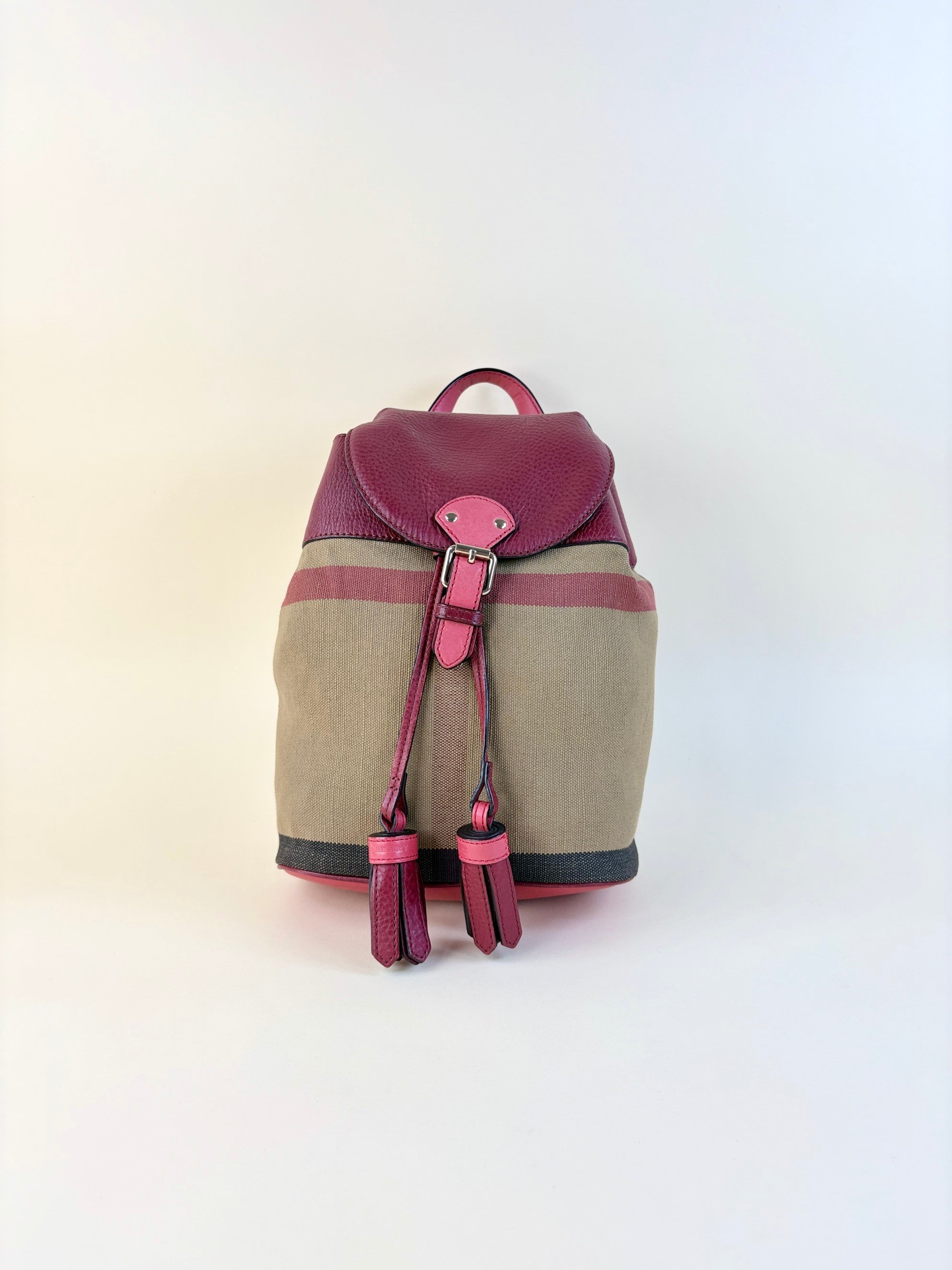 Burberry Red House Check Backpack Bag