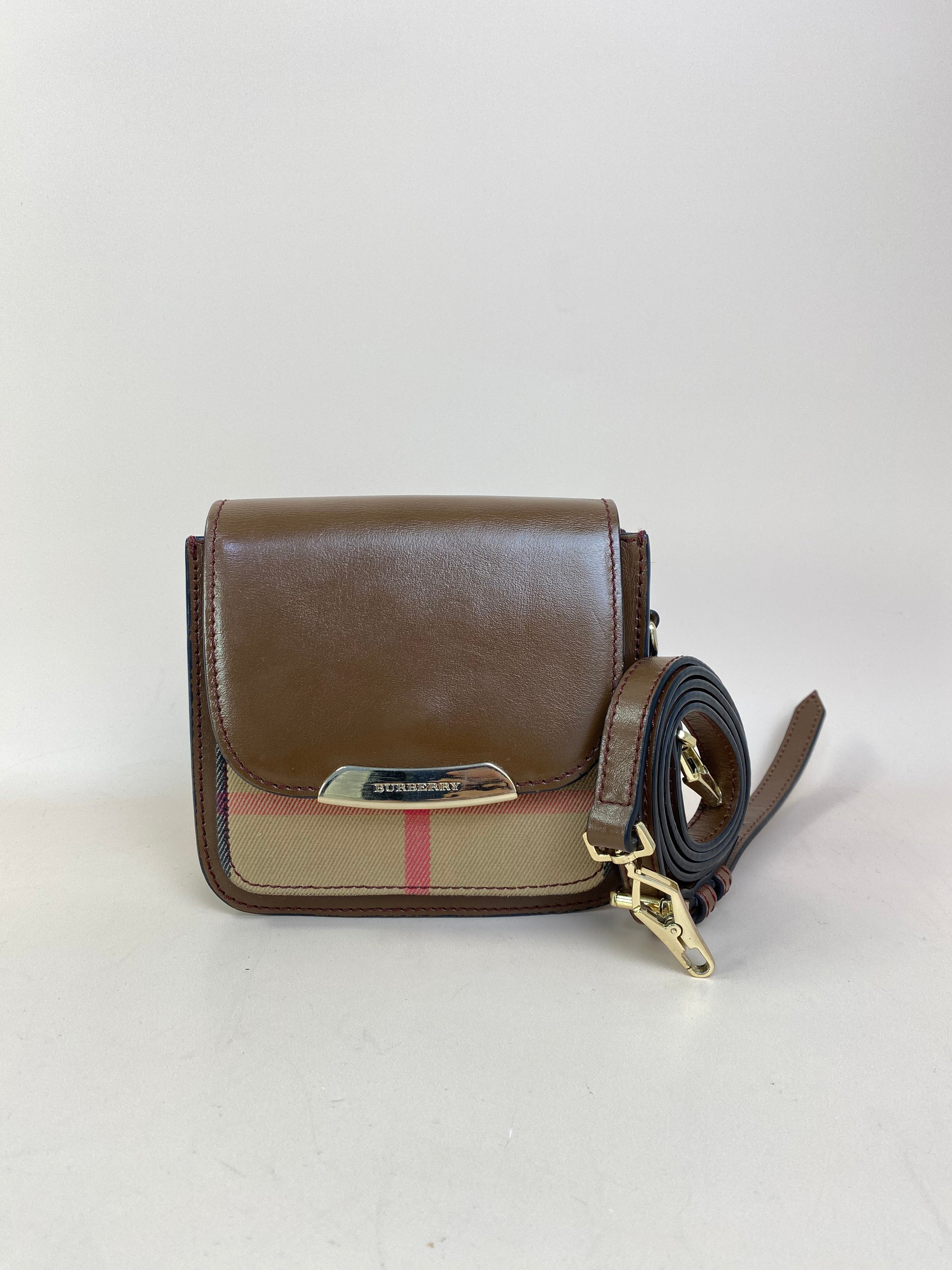 Burberry Brown House Check Small Shoulder Bag