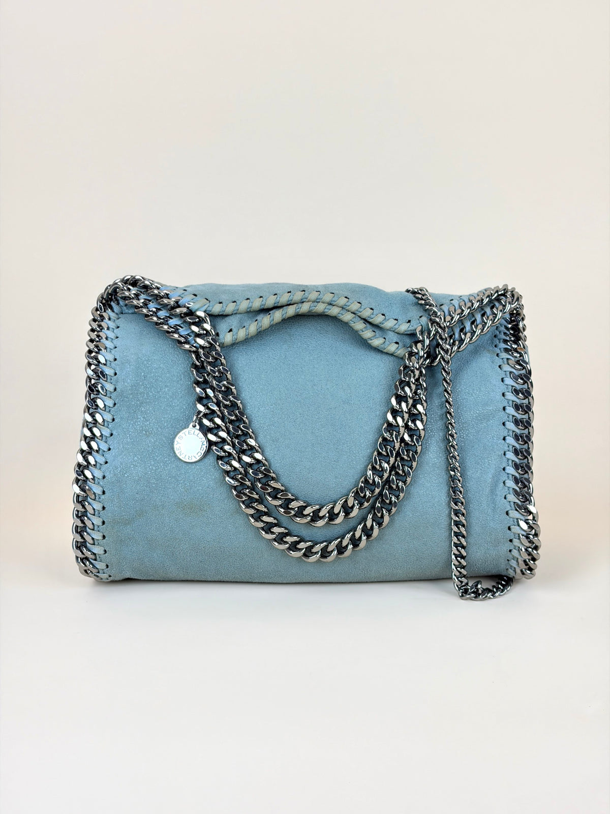 Stella Mccartney light blue Falabella mini tote bag