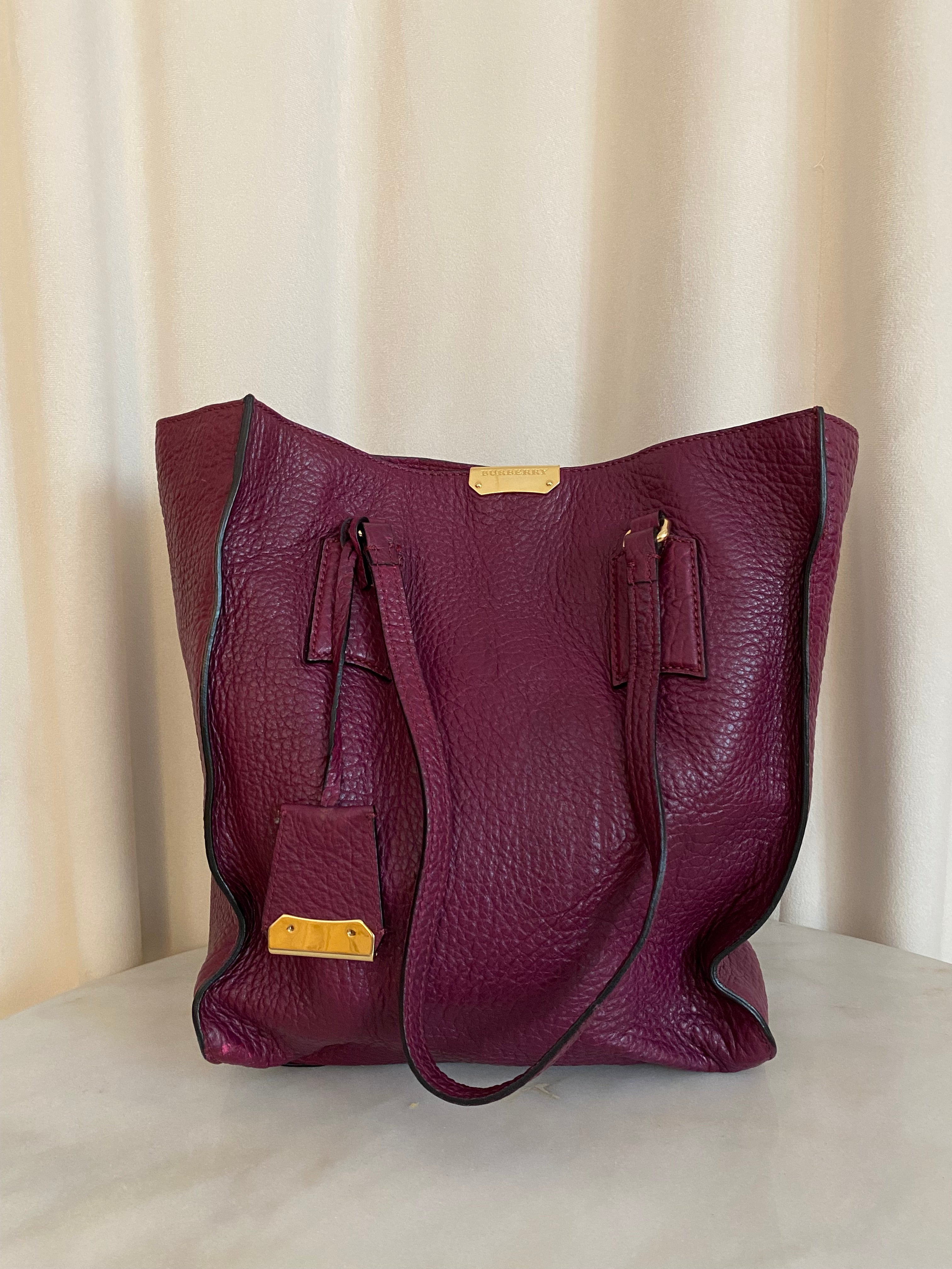 Burberry Burgundy Heritage Woodbury Shoulder Bag