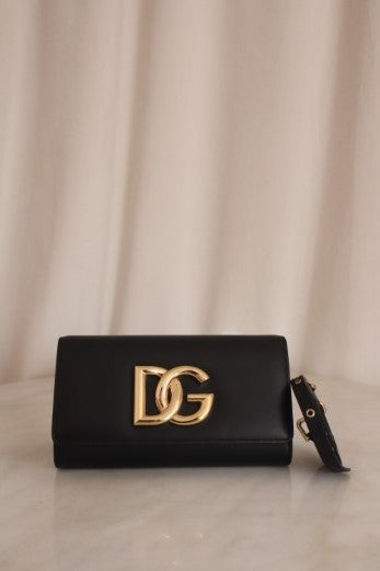 Dolce & Gabbana Black 3.5 Crossbody Clutch-Clutch Bag-Dolce & Gabbana-The Closet Egypt