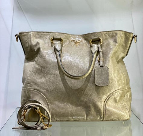 Prada Grey Glace Tote Bag-handbag-Prada-The Closet Egypt