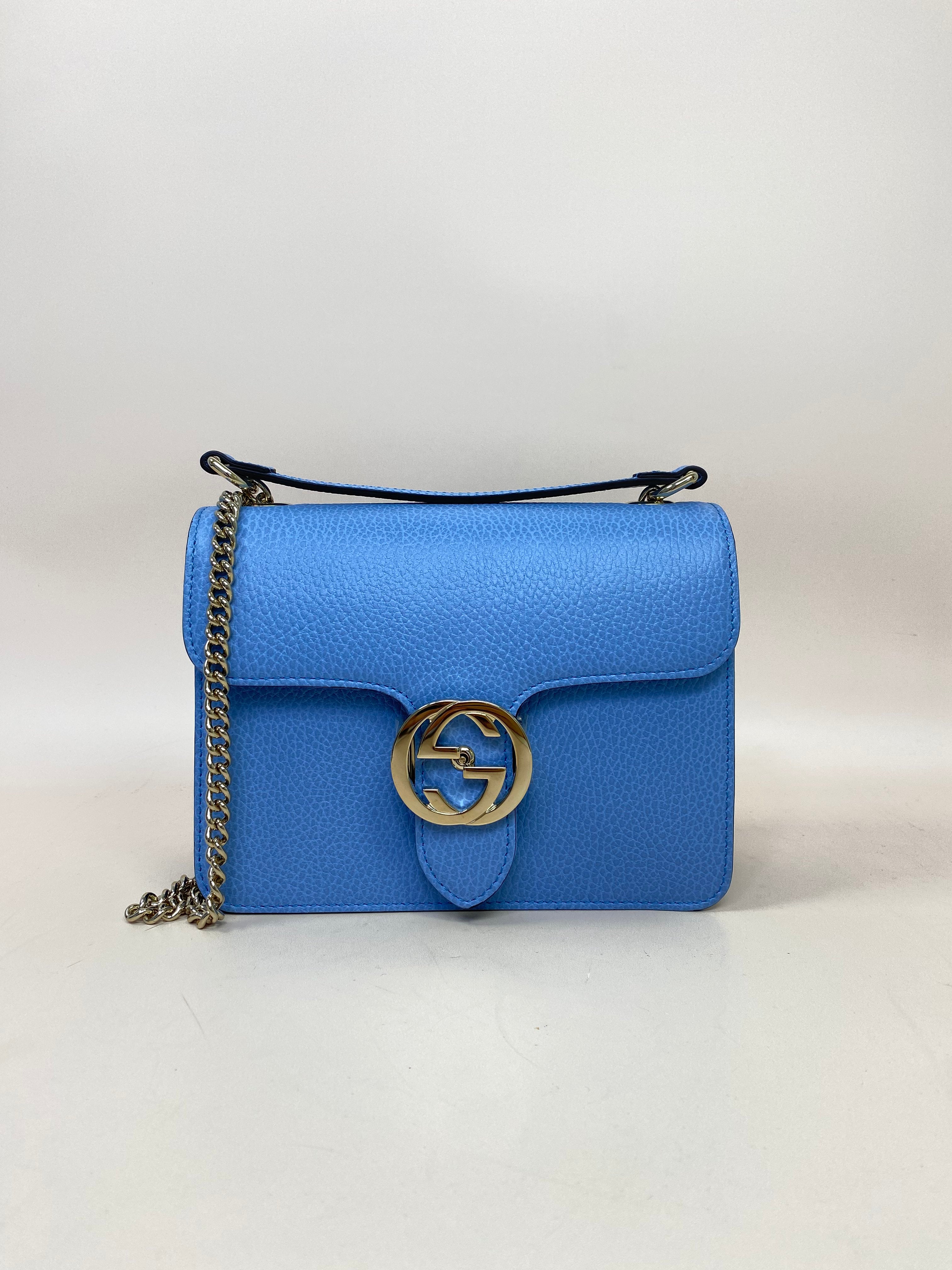 Gucci Light Blue Interlocking G Small Shoulder Bag