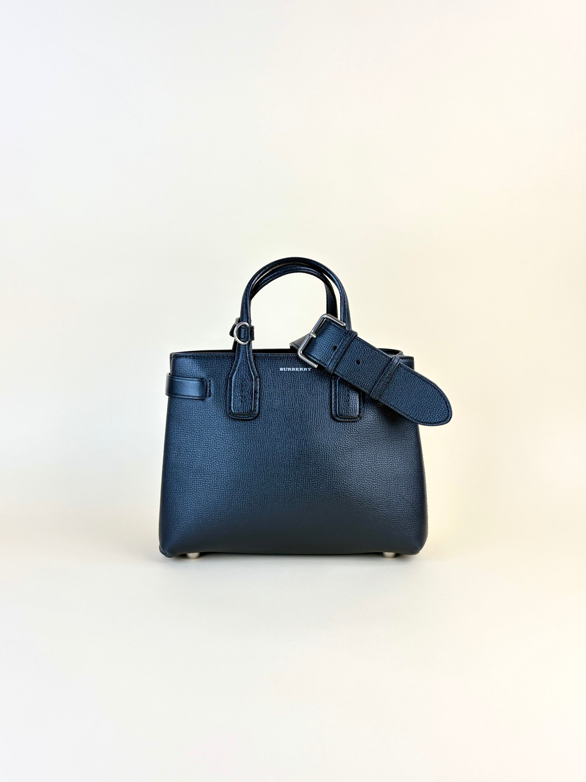 Burberry banner black small leather with House check