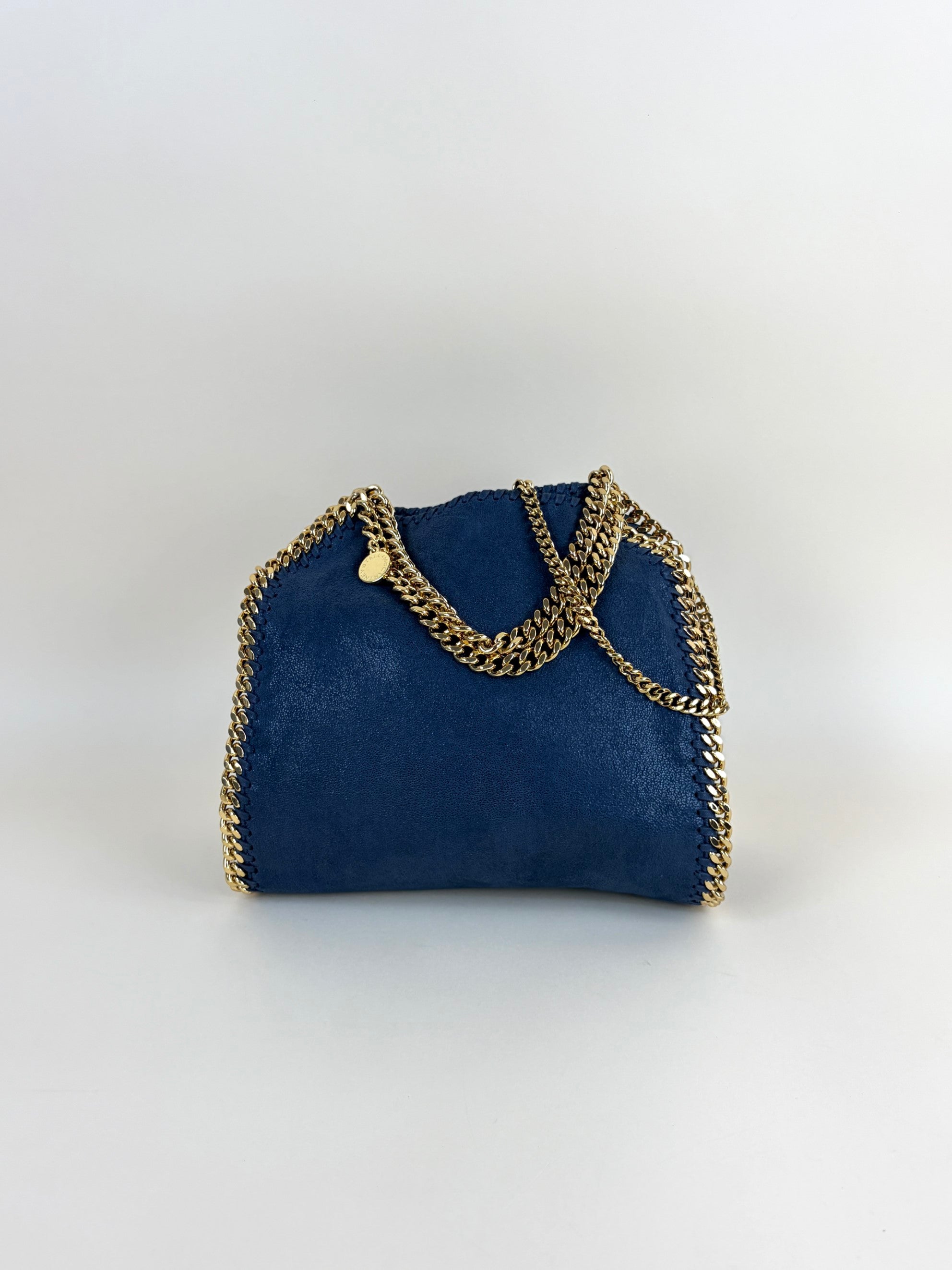 Stella McCartney navy blue Falabella mini hardware