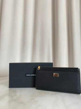 Dolce & Gabbana Black Dauphine Large Card Holder-Card Holder-Dolce & Gabbana-The Closet Egypt