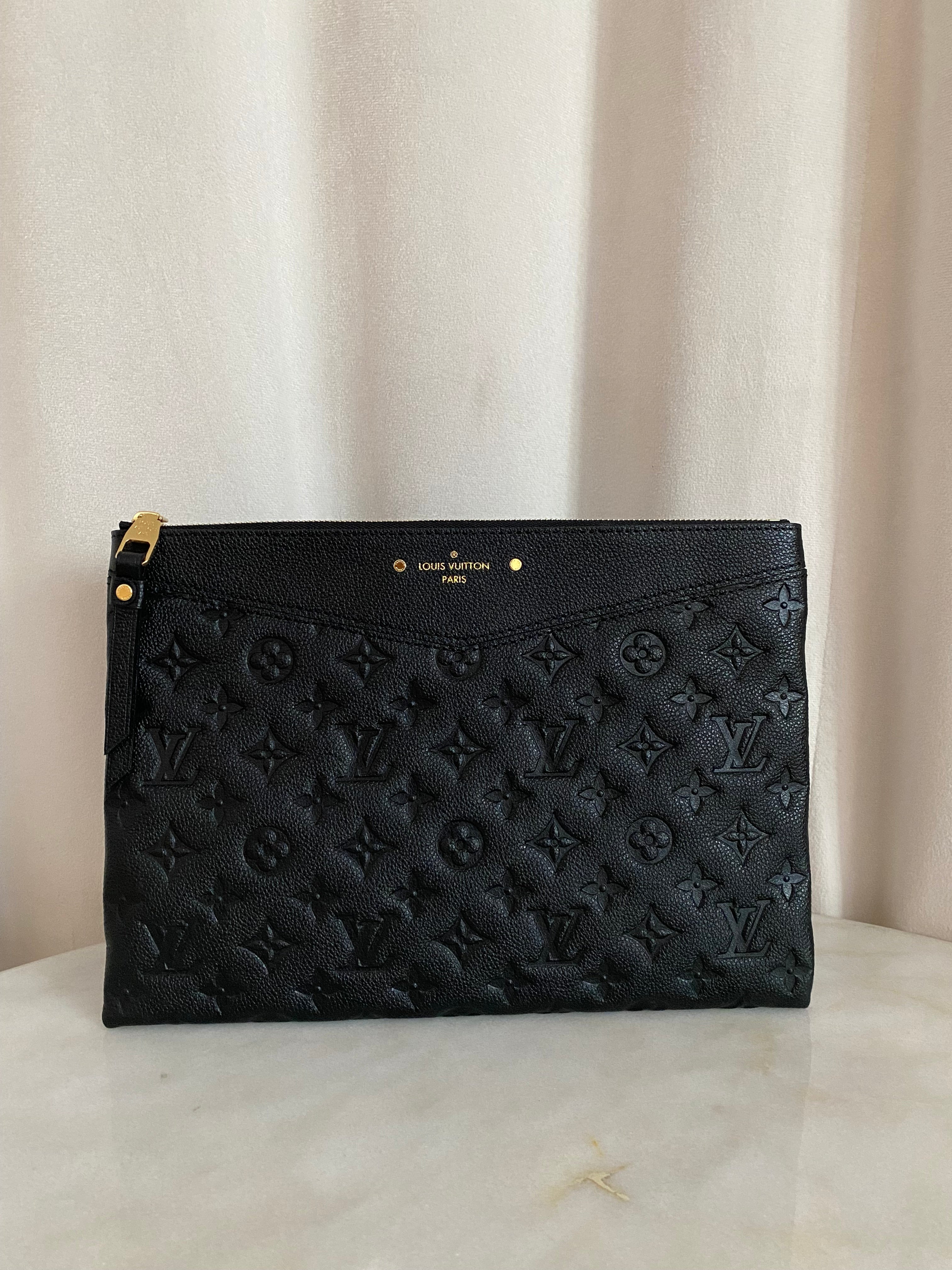 Louis Vuitton Black Monogram Empreinte Daily Pouch-Pouch-Louis Vuitton-The Closet Egypt