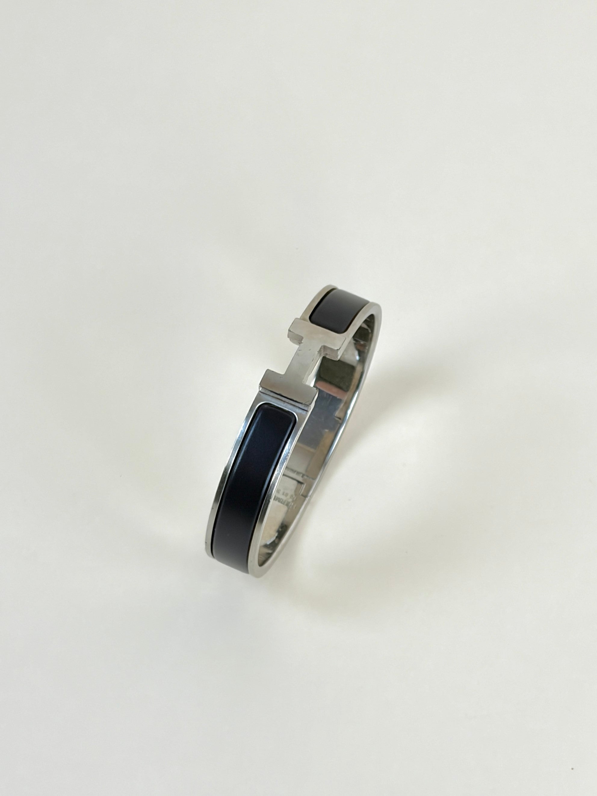 Hermes Matt Black Clic H Bracelt