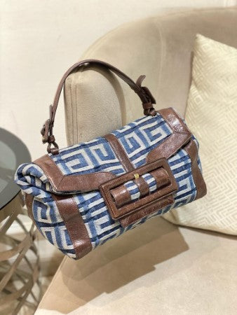 Givenchy Blue Denim Logo Hobo Bag-handbag-Givenchy-The Closet Egypt