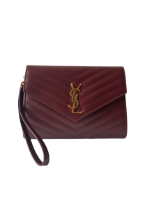 YSL Burgundy Cassandre Pouch-Pouch-YSL-The Closet Egypt