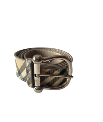 Fashion burberry house check and leather belt