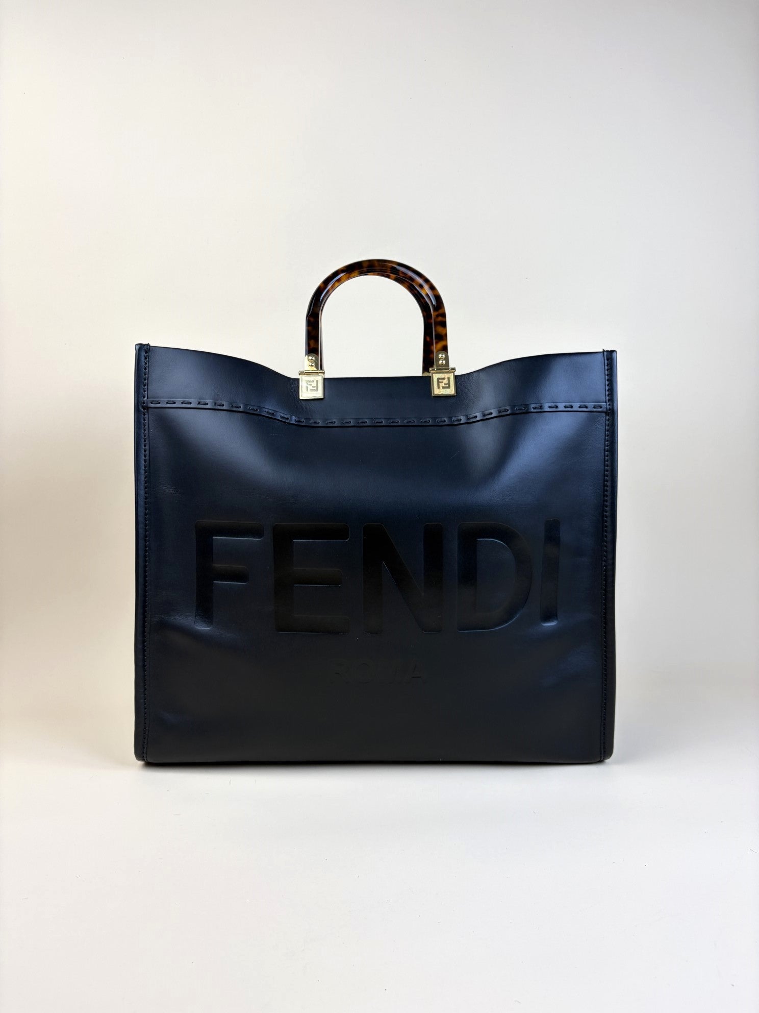 Fendi black Sunshine large Tote Bag