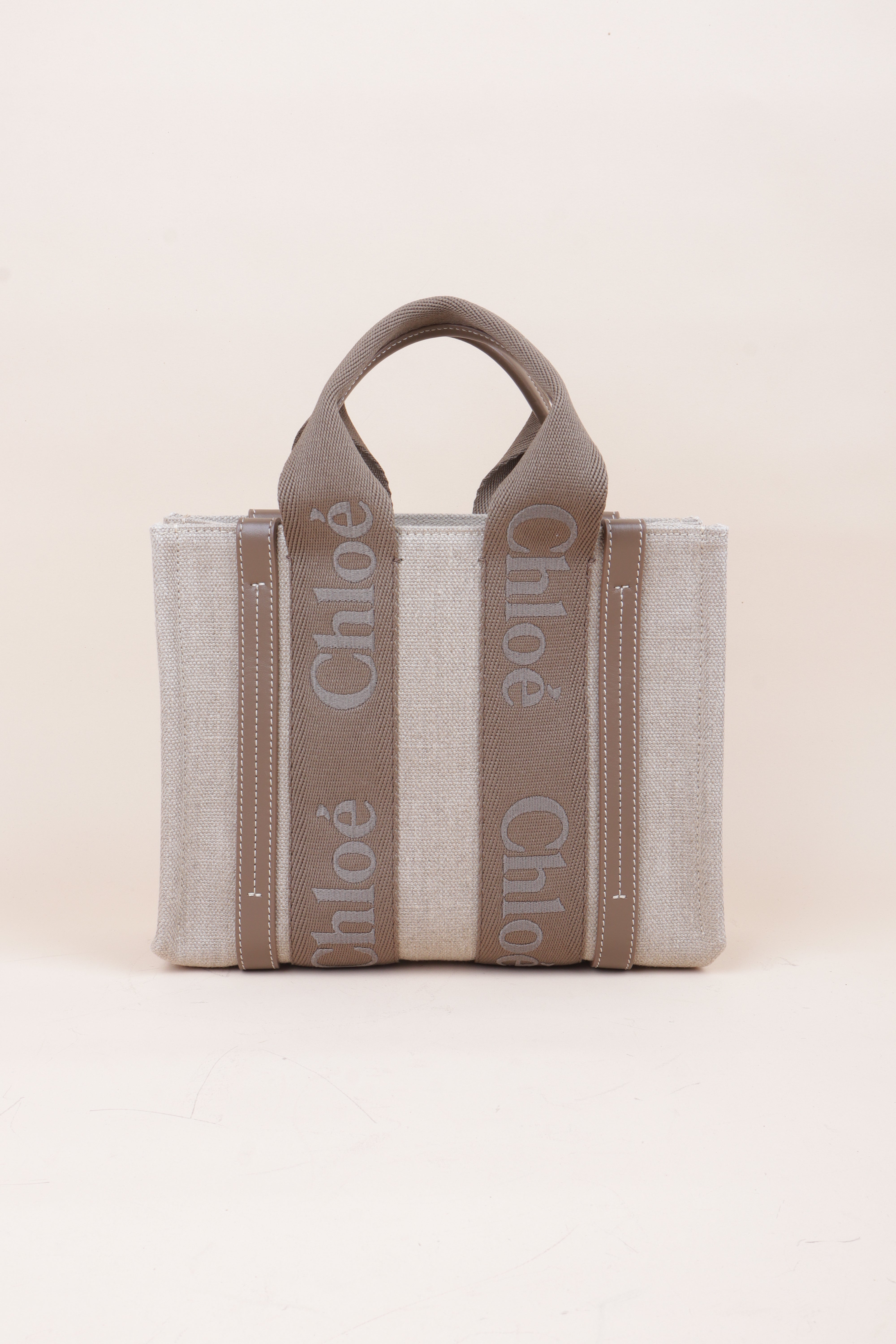 Chloe Bicolor Woody Small Bag with Strap