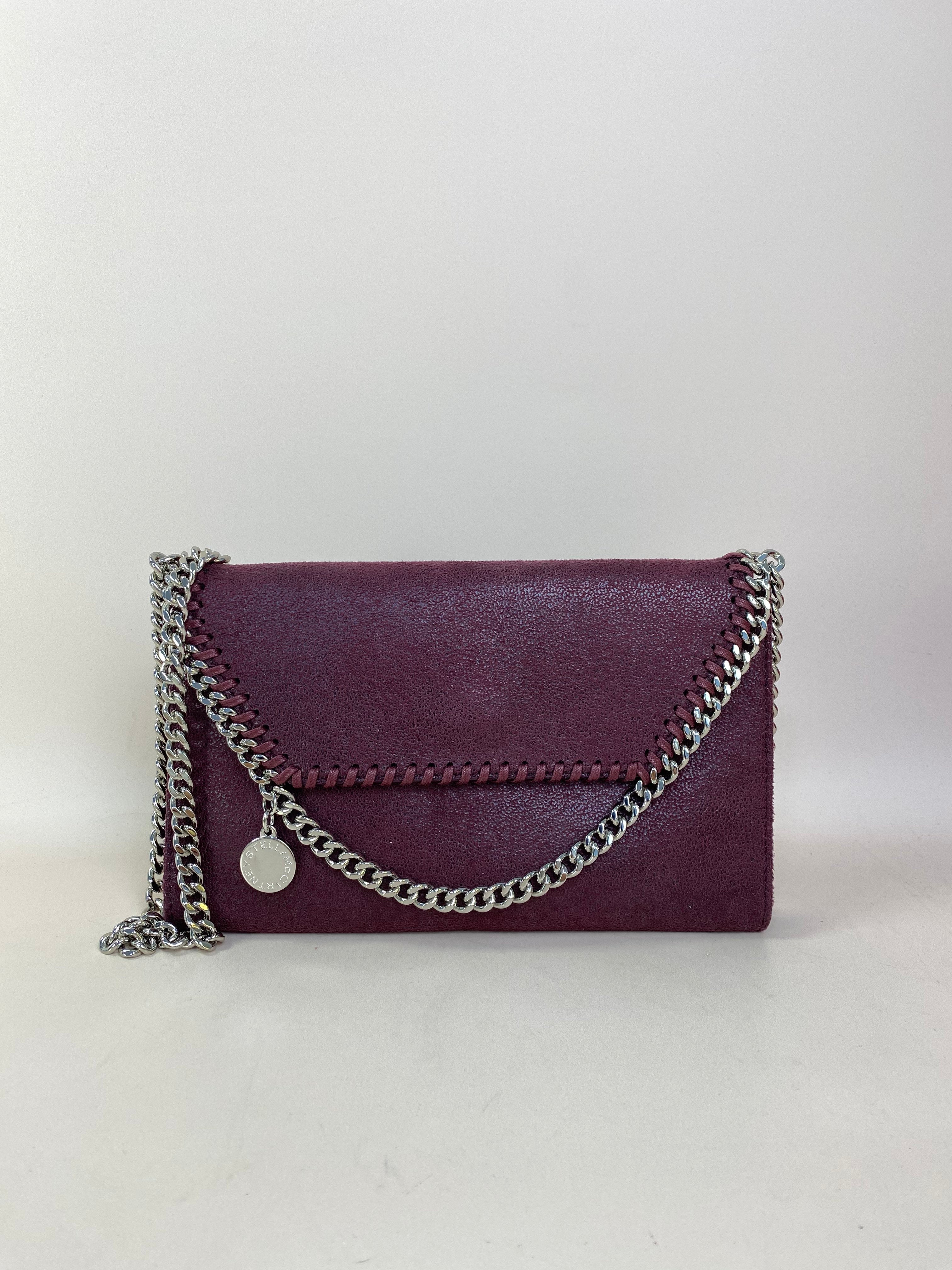 Stella Mccartney Burgundy Falabella Mini Crossbody Bag