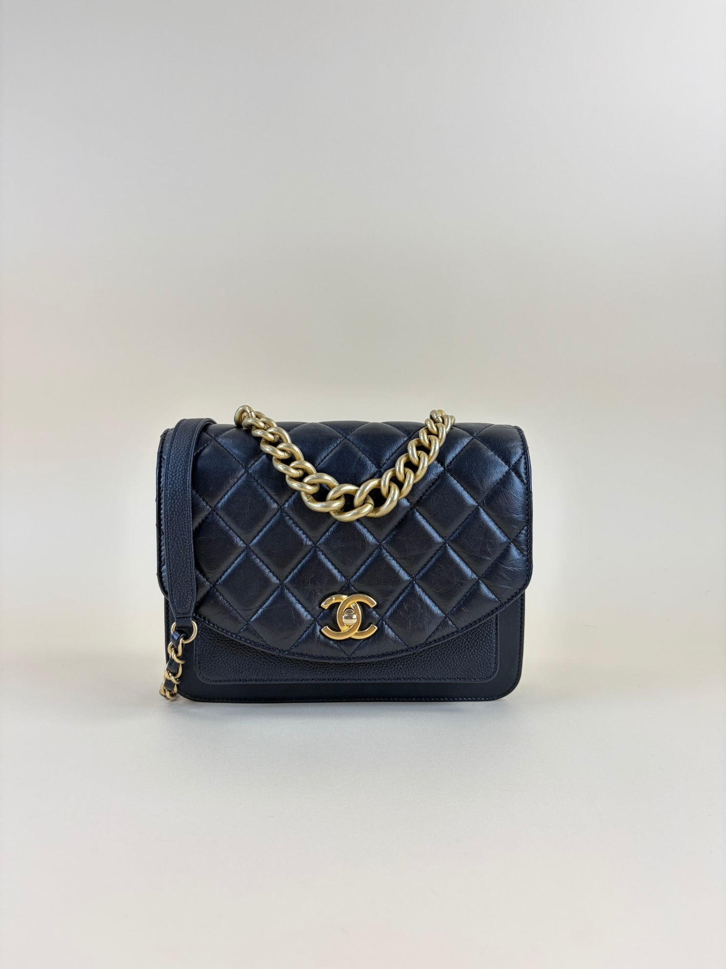 Chanel Black CC Chain Handle Flap Bag
