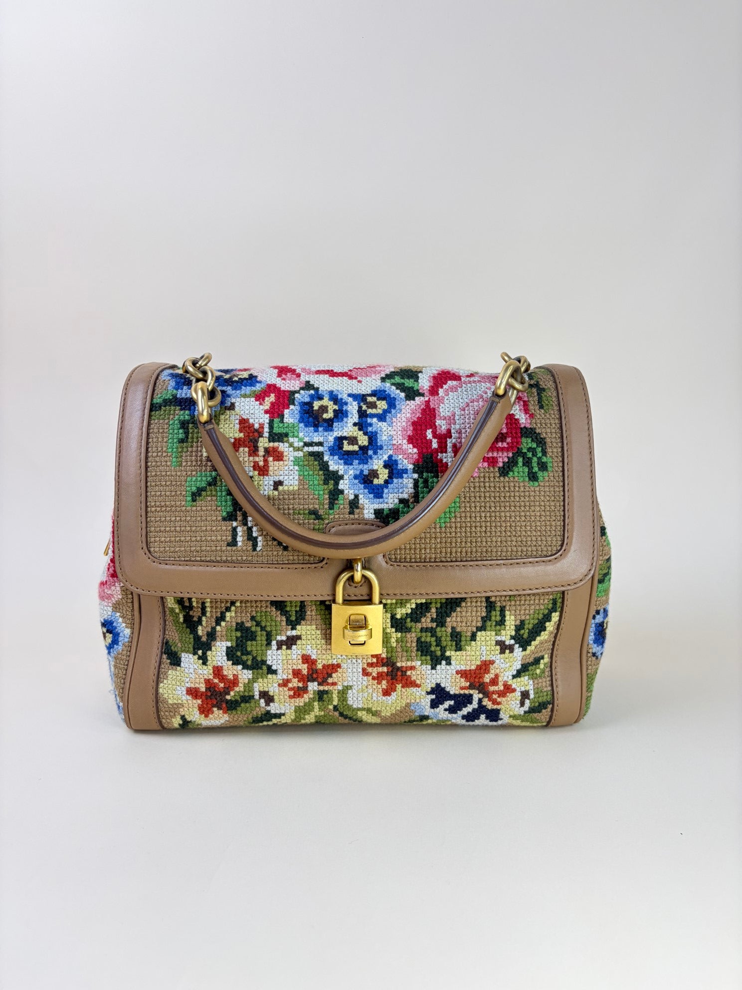 DOLCE &GABBANA Florai needlepoint tote bag