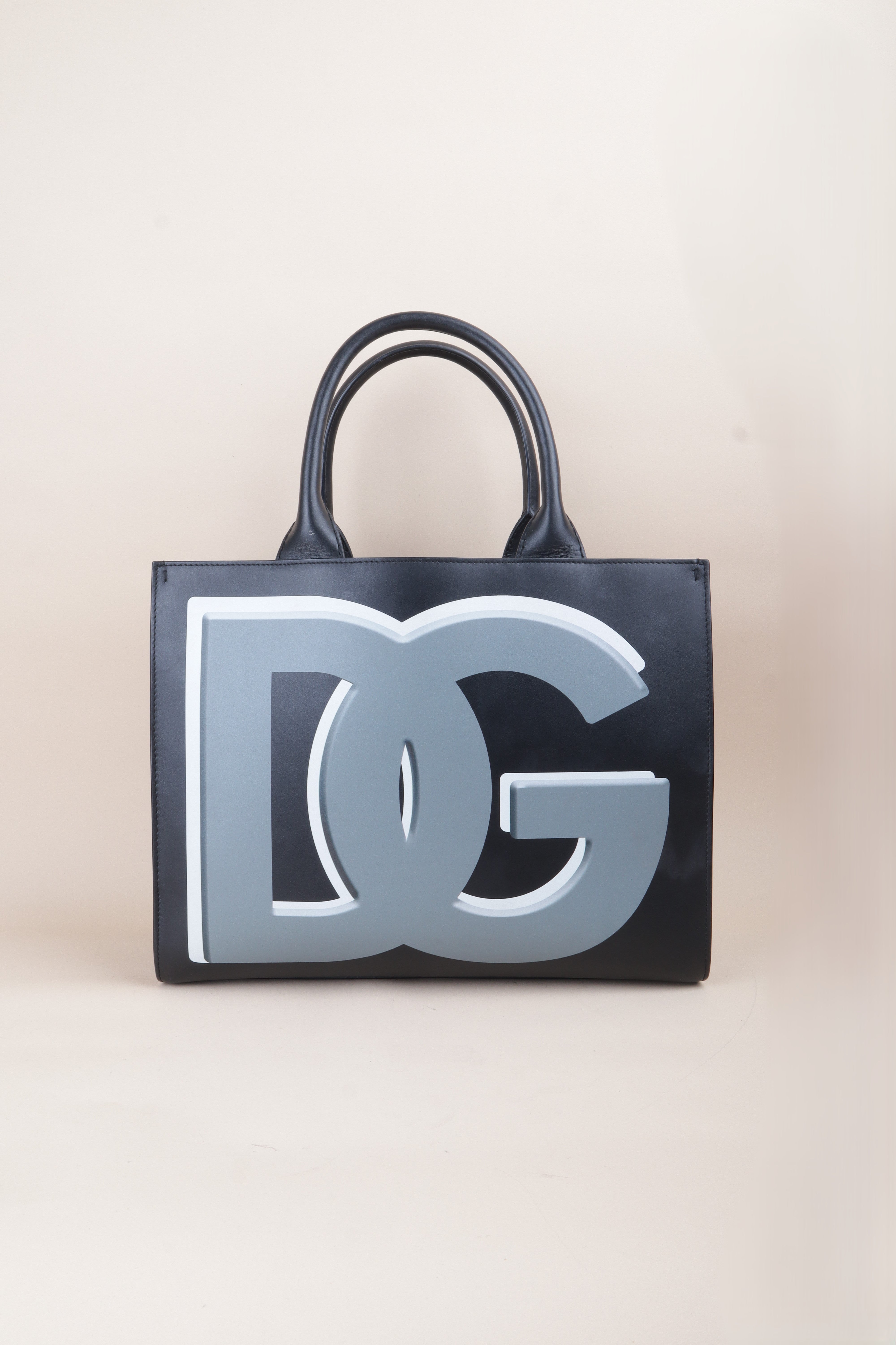 Dolce & Gabbana BLACK&GRAY MEDUIM LEATHER DG DAILY