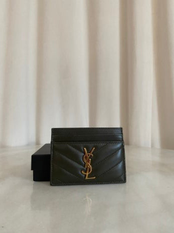 YSL Green Card Holder-Card Holder-YSL-The Closet Egypt