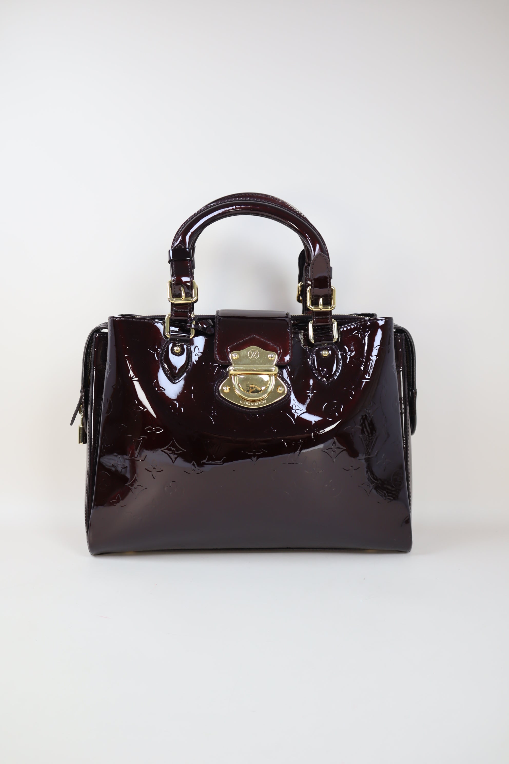 Louis Vuitton Burgundy Monogram Vernis Melrose Avenue Tote Bag