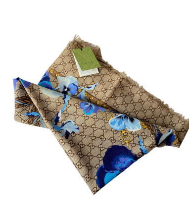 Gucci Bicolor GG Floral scarf-Scarf-Gucci-The Closet Egypt